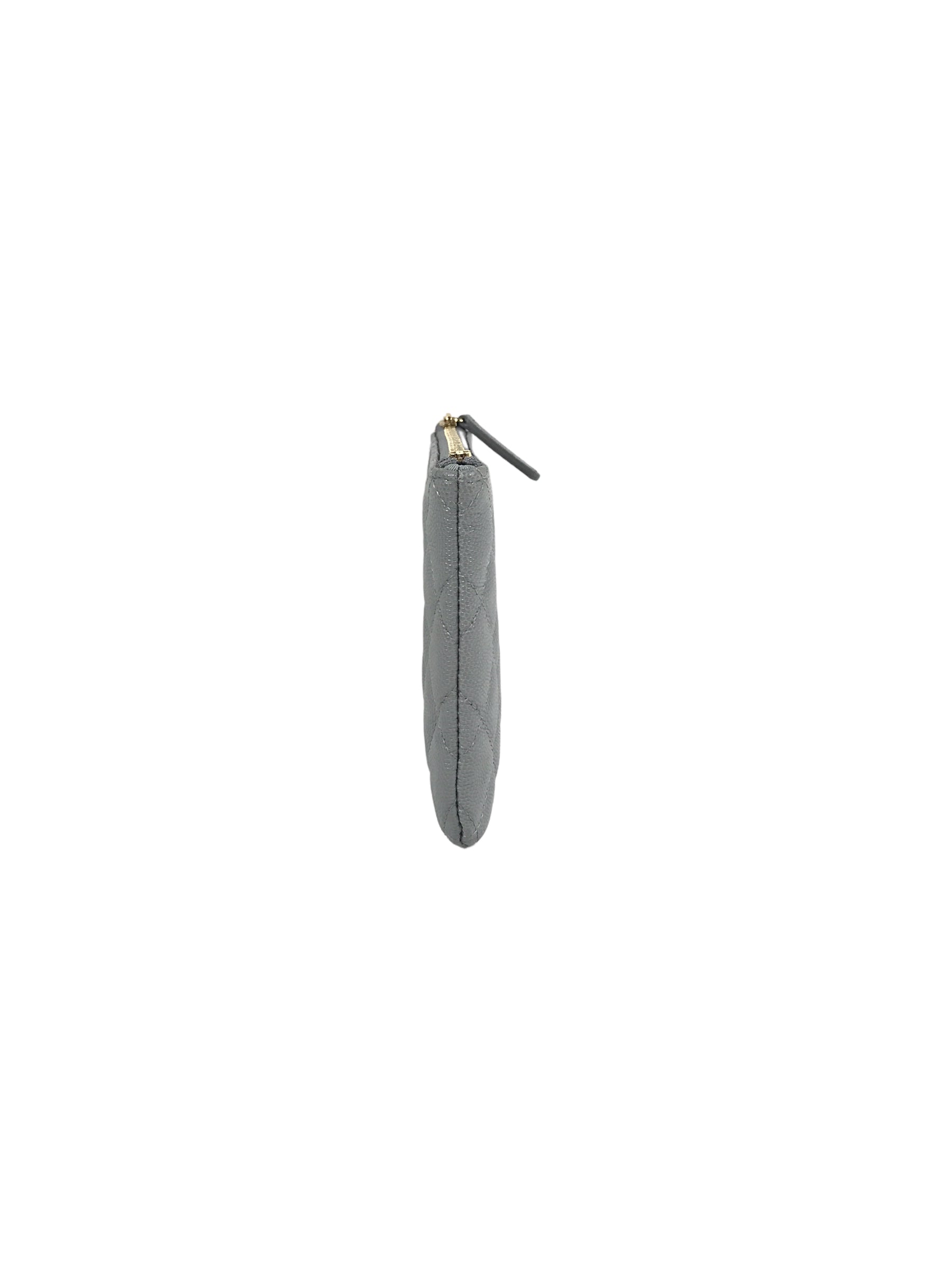 Grey 20C Quilted Caviar O-Pouch W/LGHW
