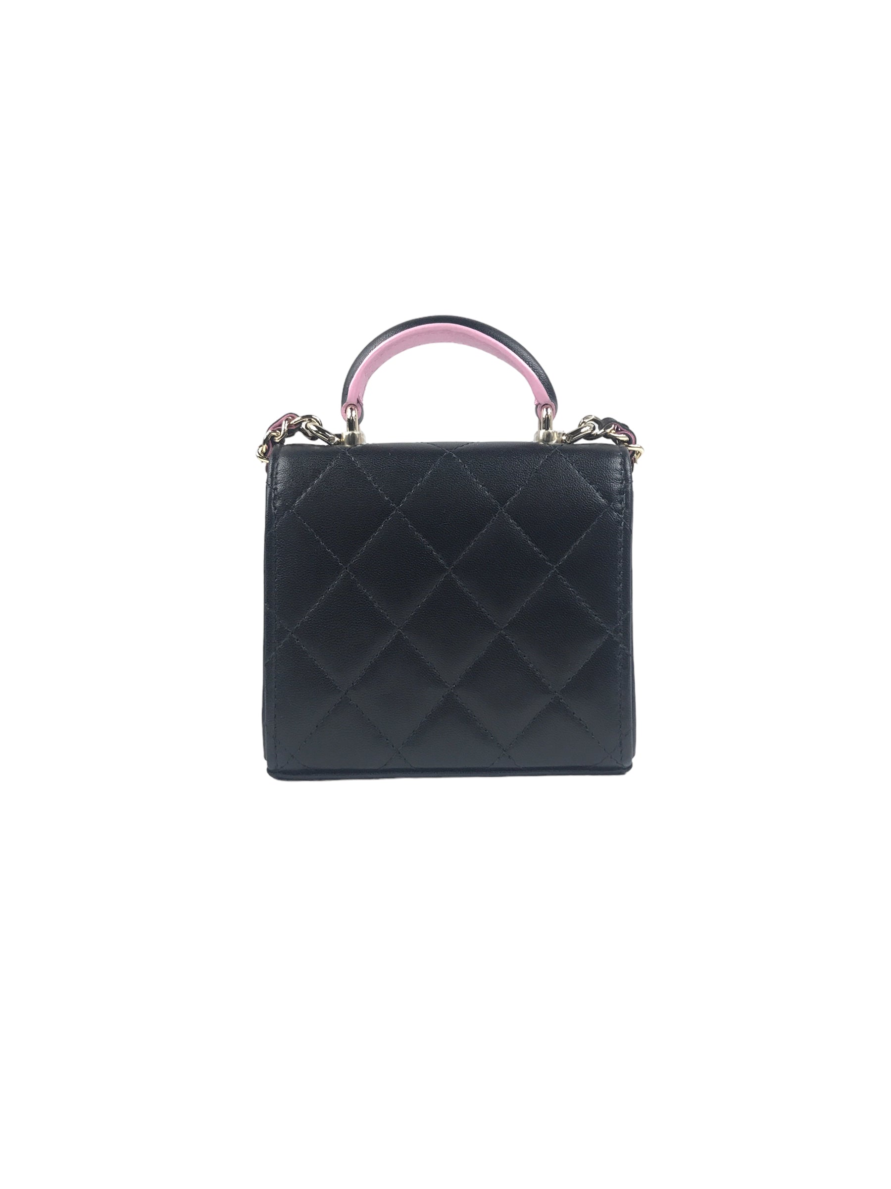 Black Quilted Lambskin Nano Classic Flap W/GHW