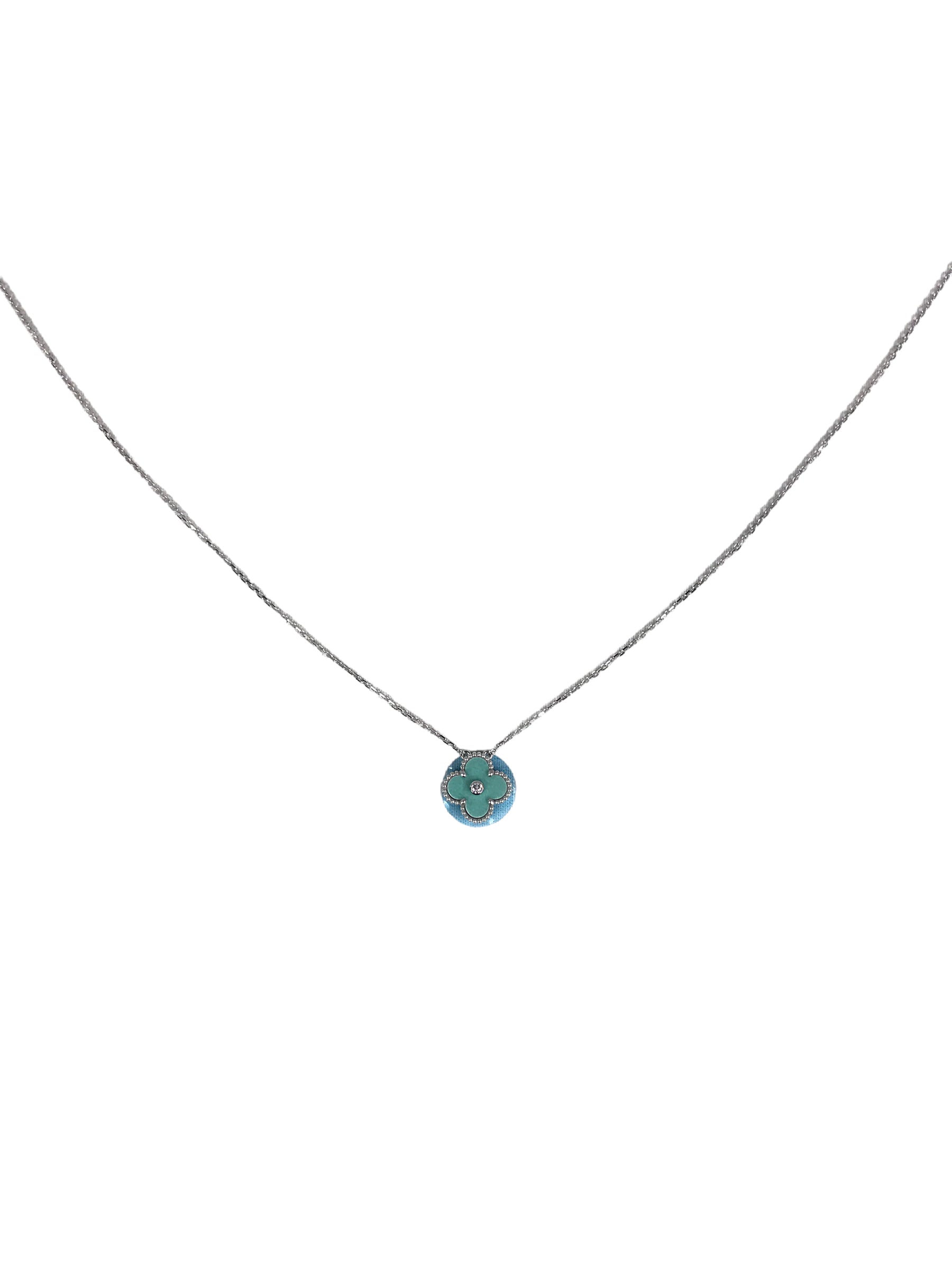 Blue Holiday Limited Edition Alhambra and Diamond Pendant W/WGHW