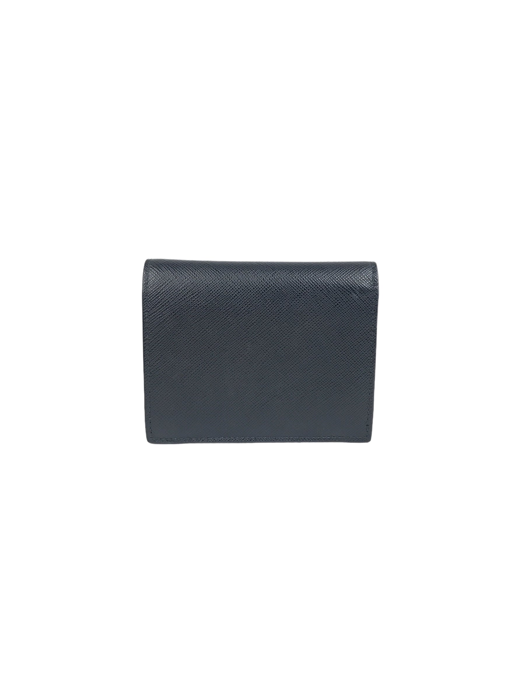 Black Saffiano Shine Bi-Fold Wallet w/BHW