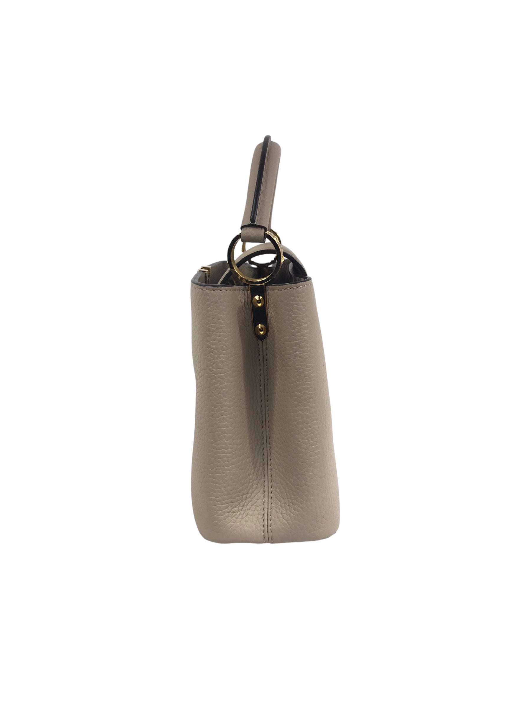 Light Beige Taurillon Capucines BB w/GHW