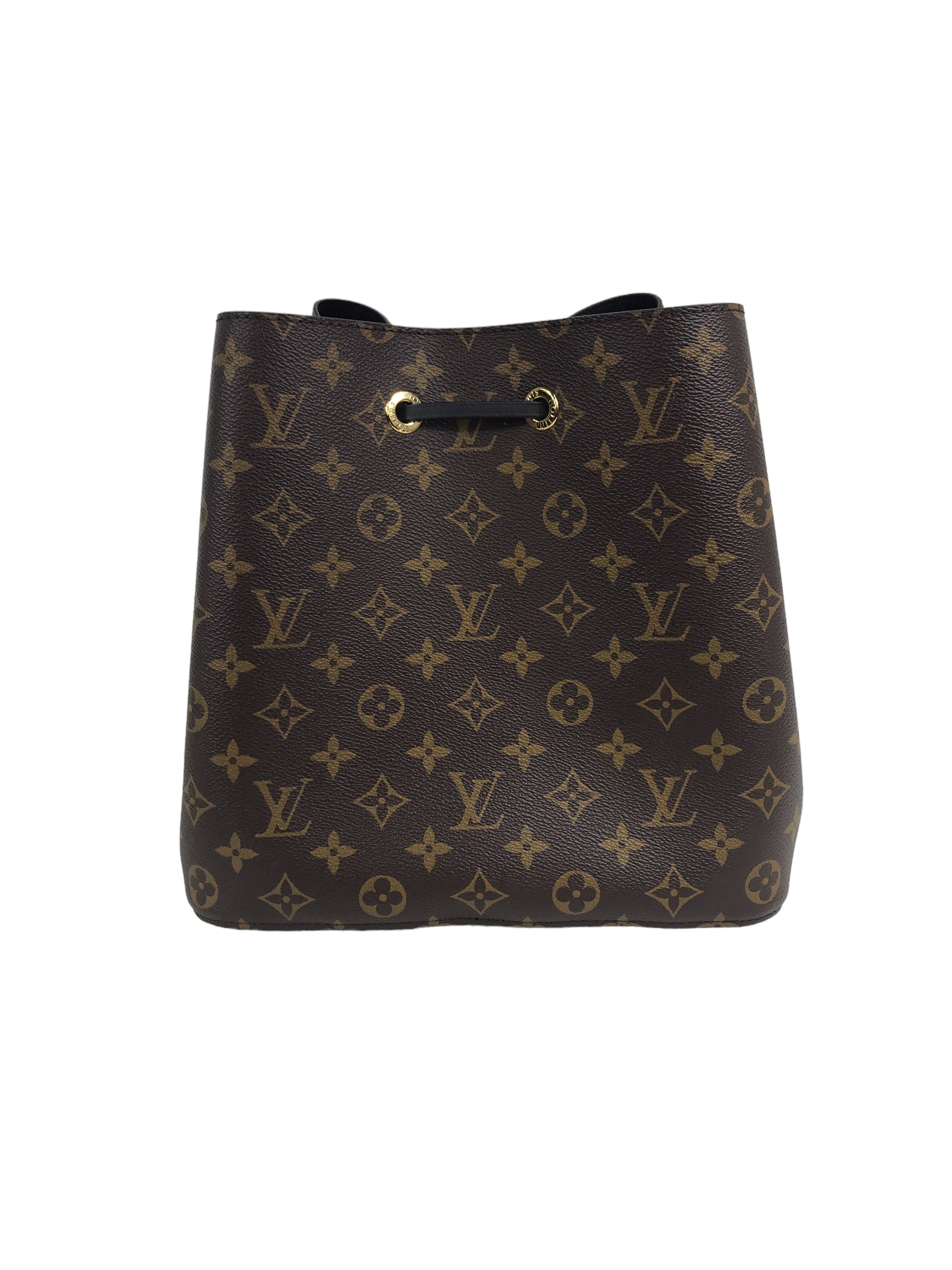 Monogram Coated Canvas Noir NeoNoe MM Bucket Bag w/GHW