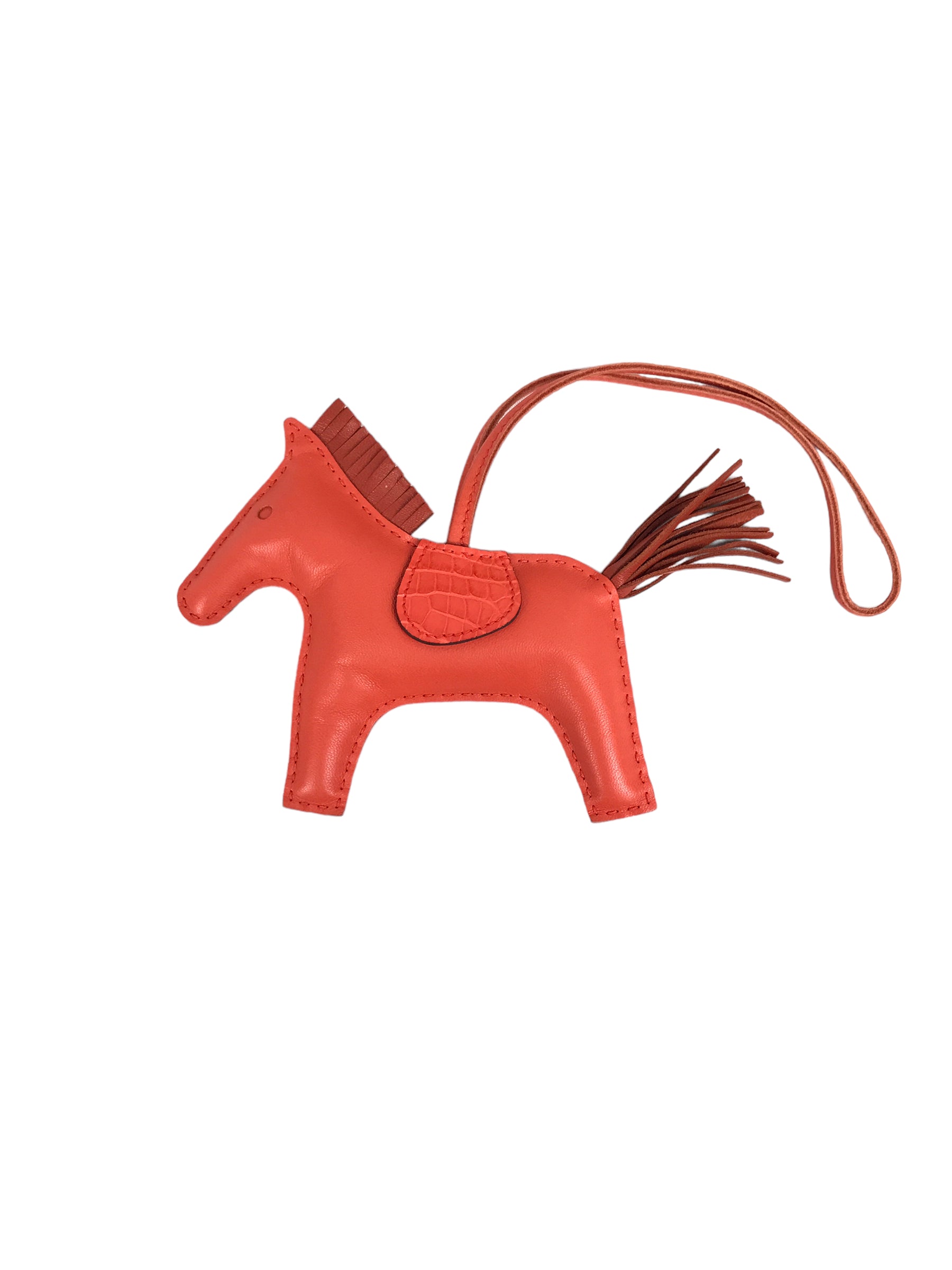 Poppy Lambskin/Alligator Mississippiensis Rodeo MM Charm