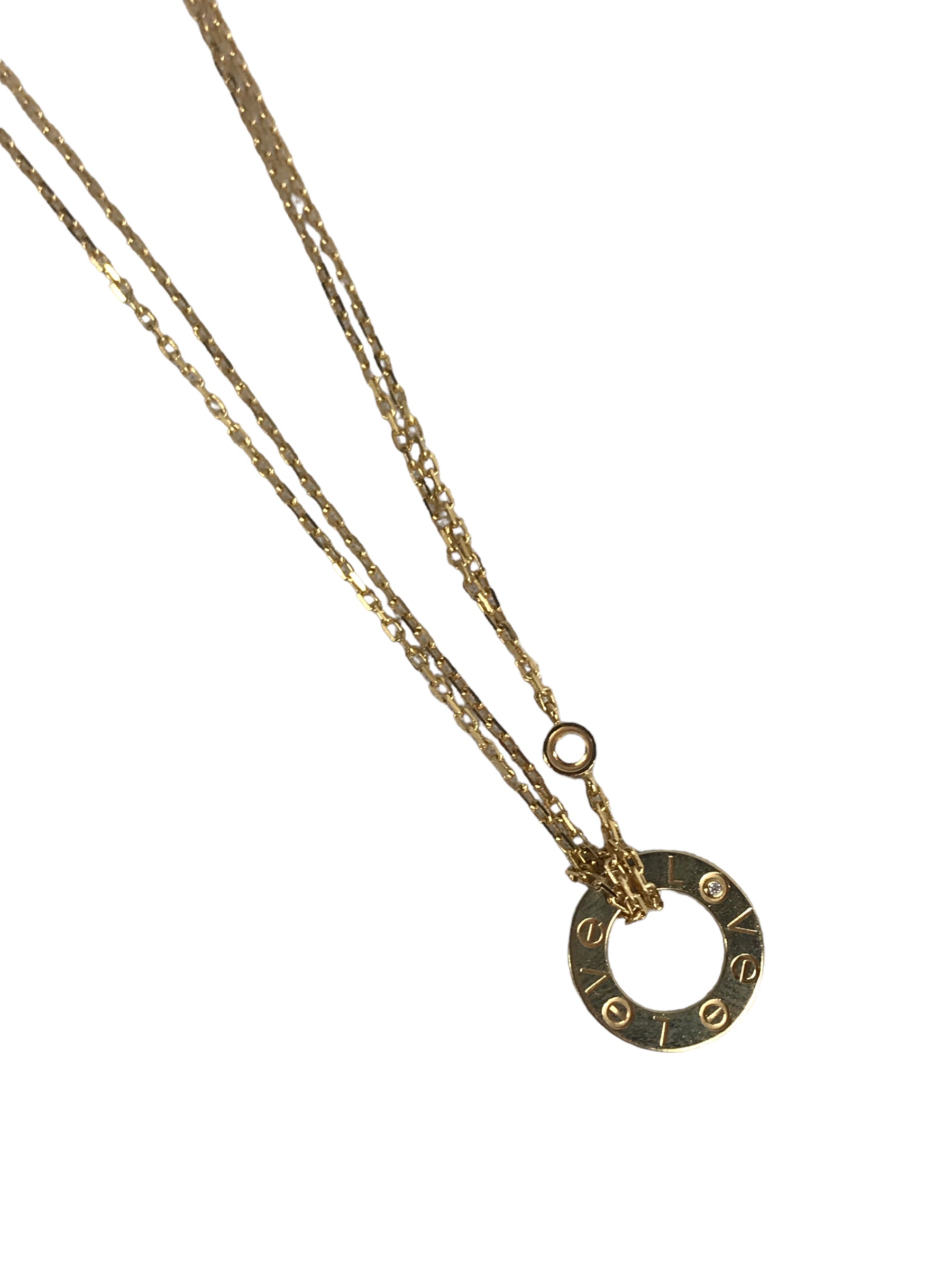 18K Yellow Gold Love Necklace