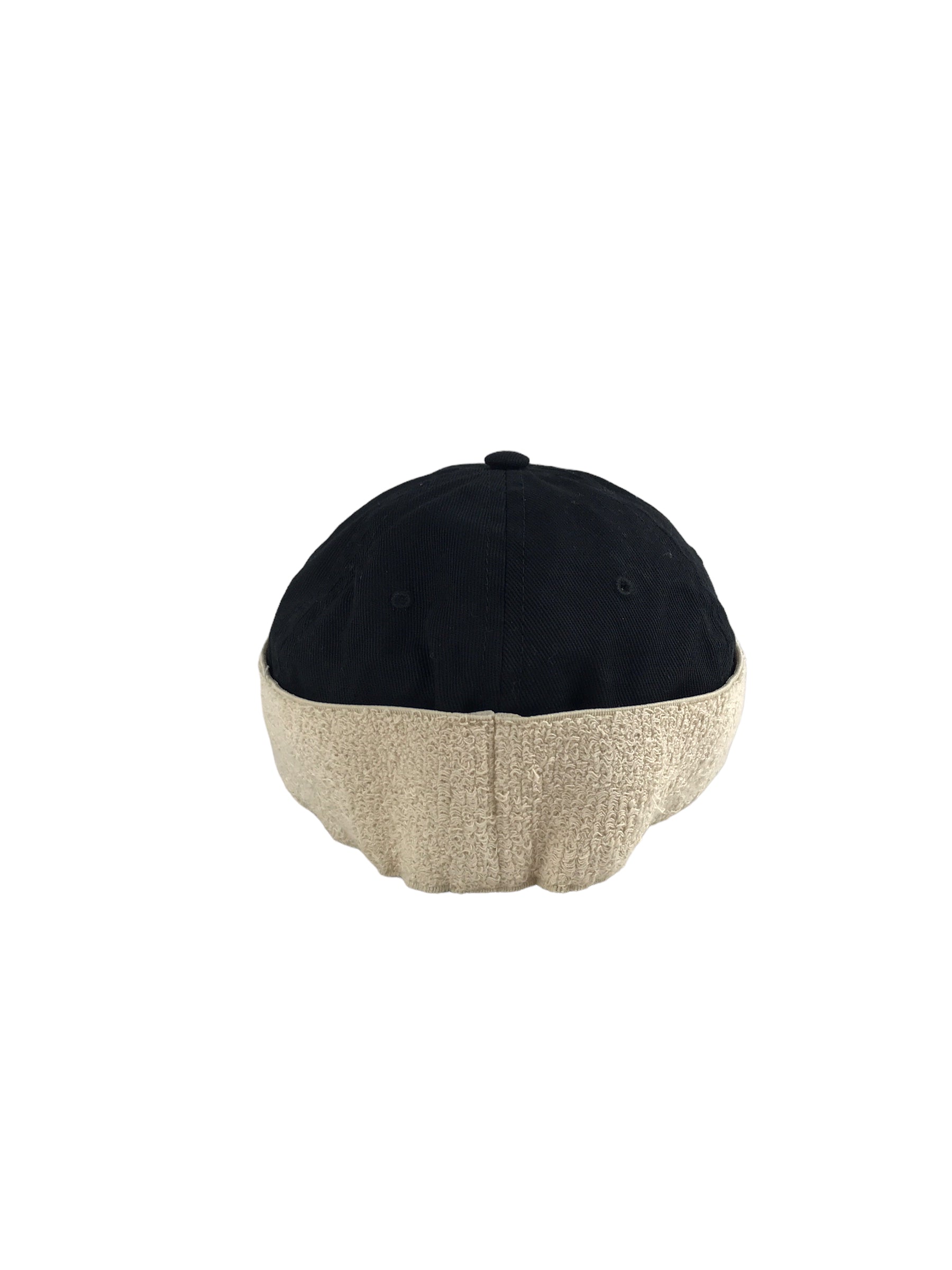 Black Cotton Logo Print Baseball Cap