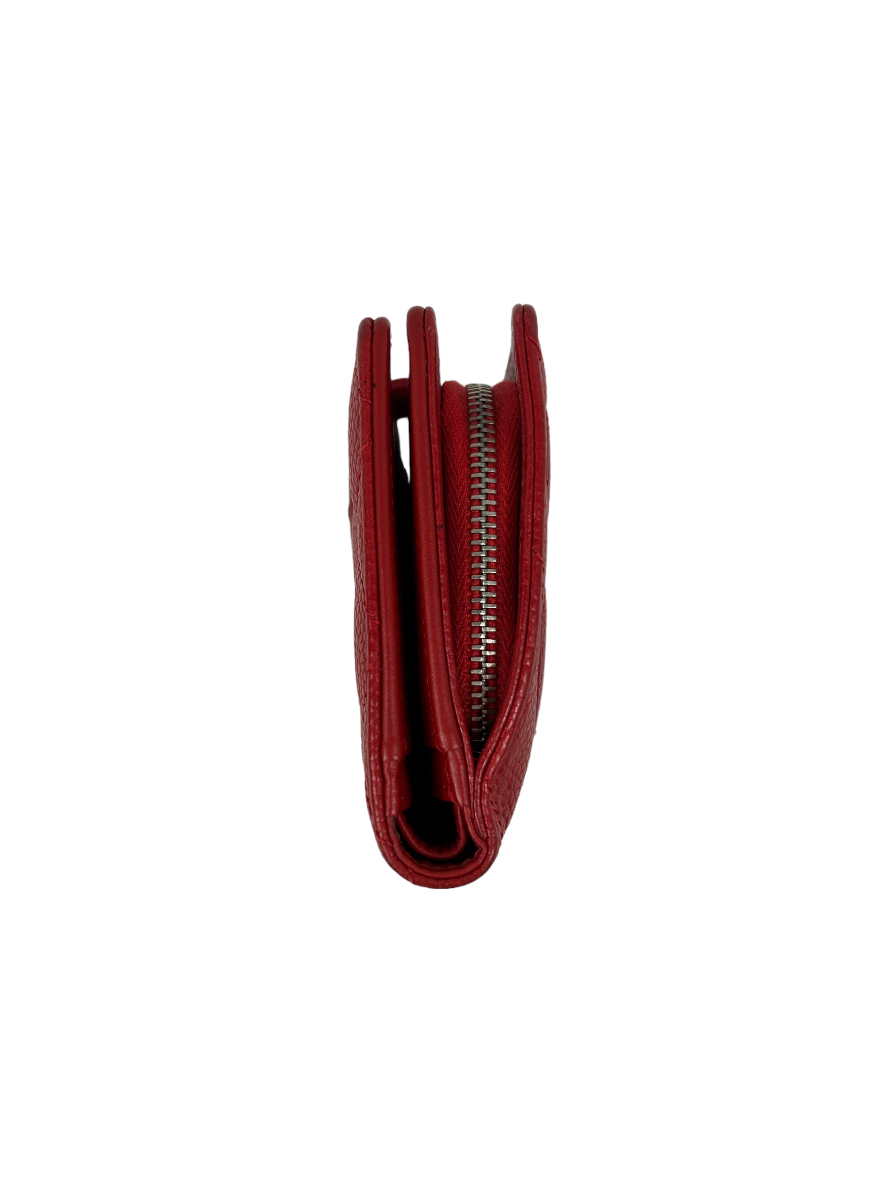 Red Caviar Bifold French Wallet w/SHW