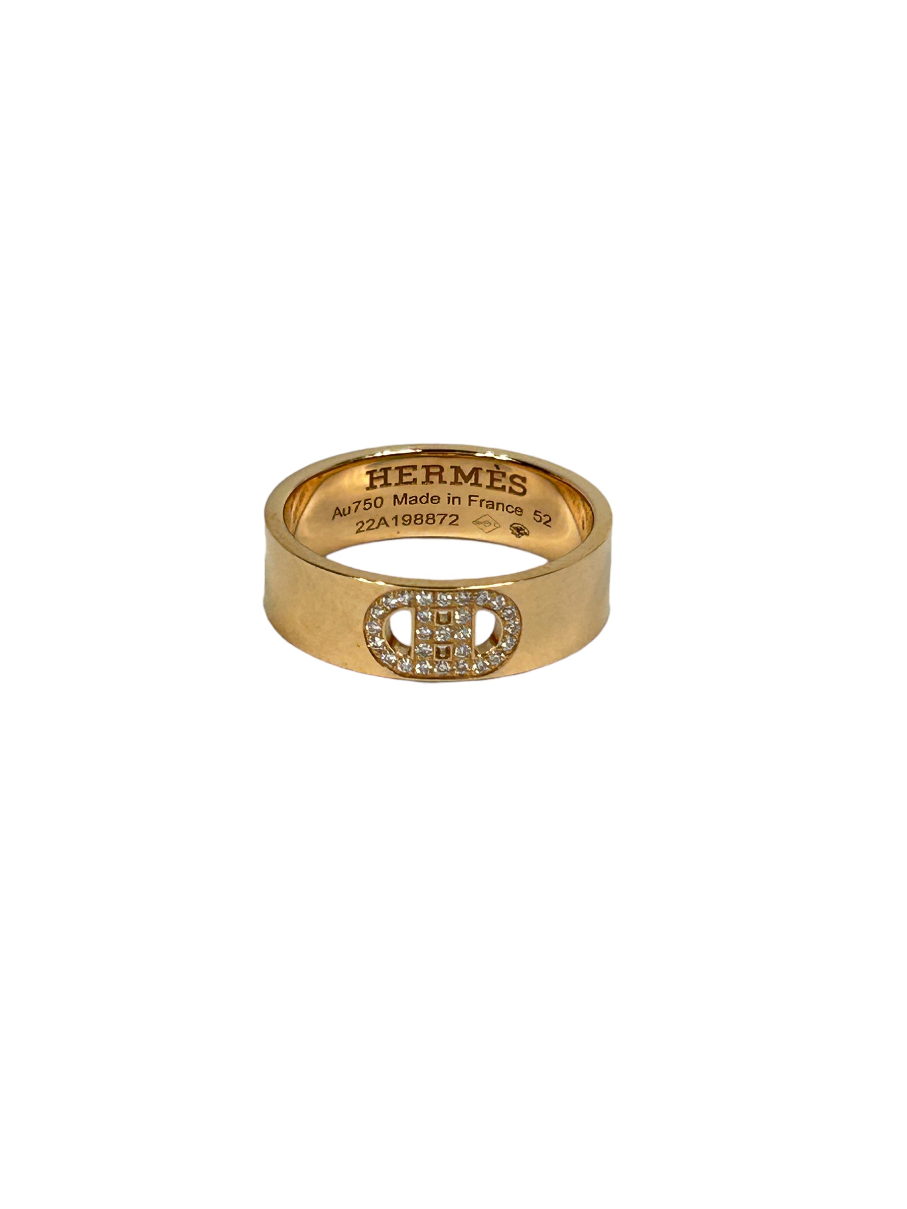 Rose Gold/Diamond H D’Ancre Ring