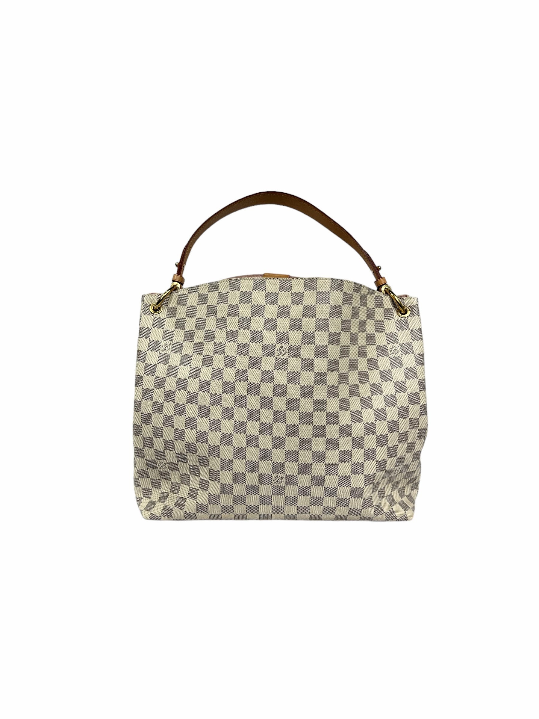 Damier Azur Graceful MM Shoulder Bag w/GHW