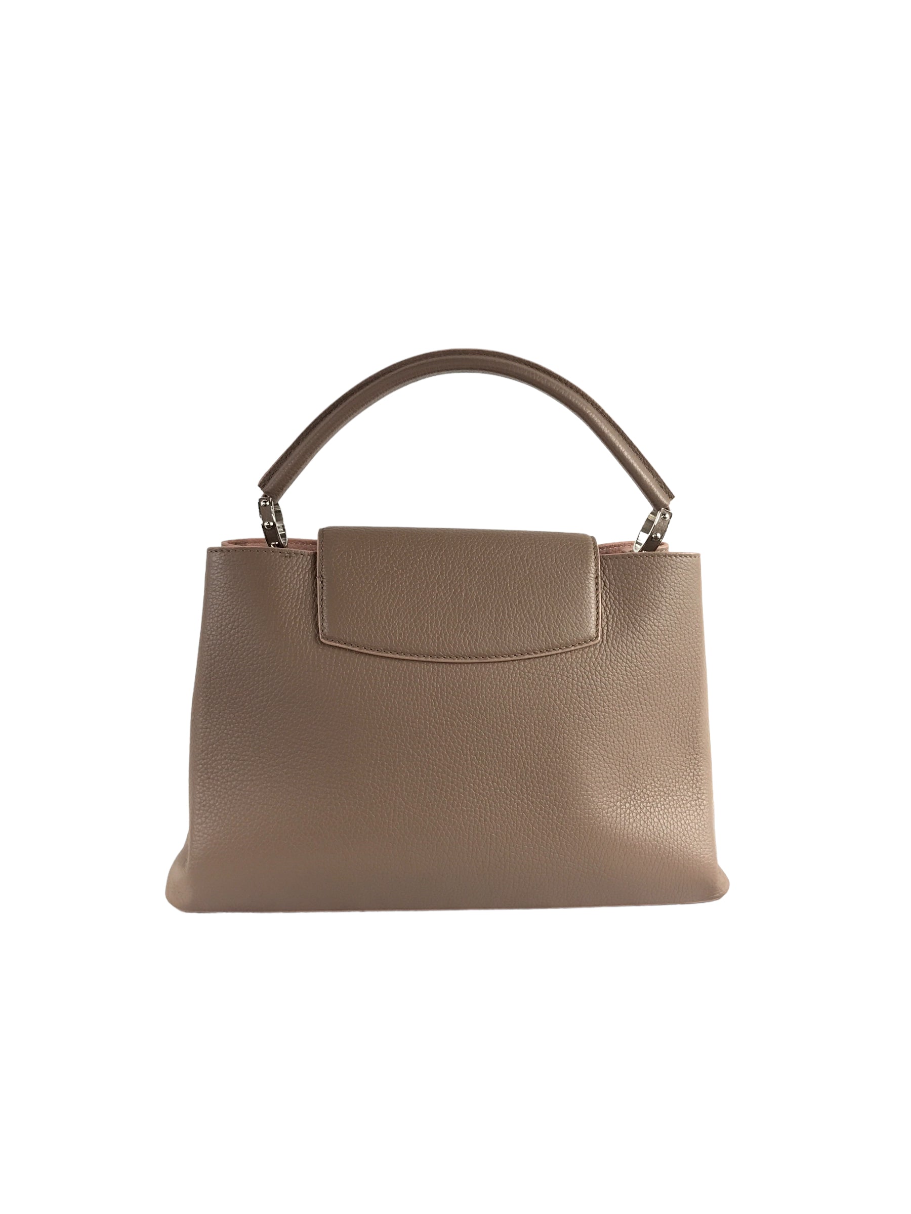 2-tone Mauve/Rose pink Taurillon leather Capucine MM W/ SHW