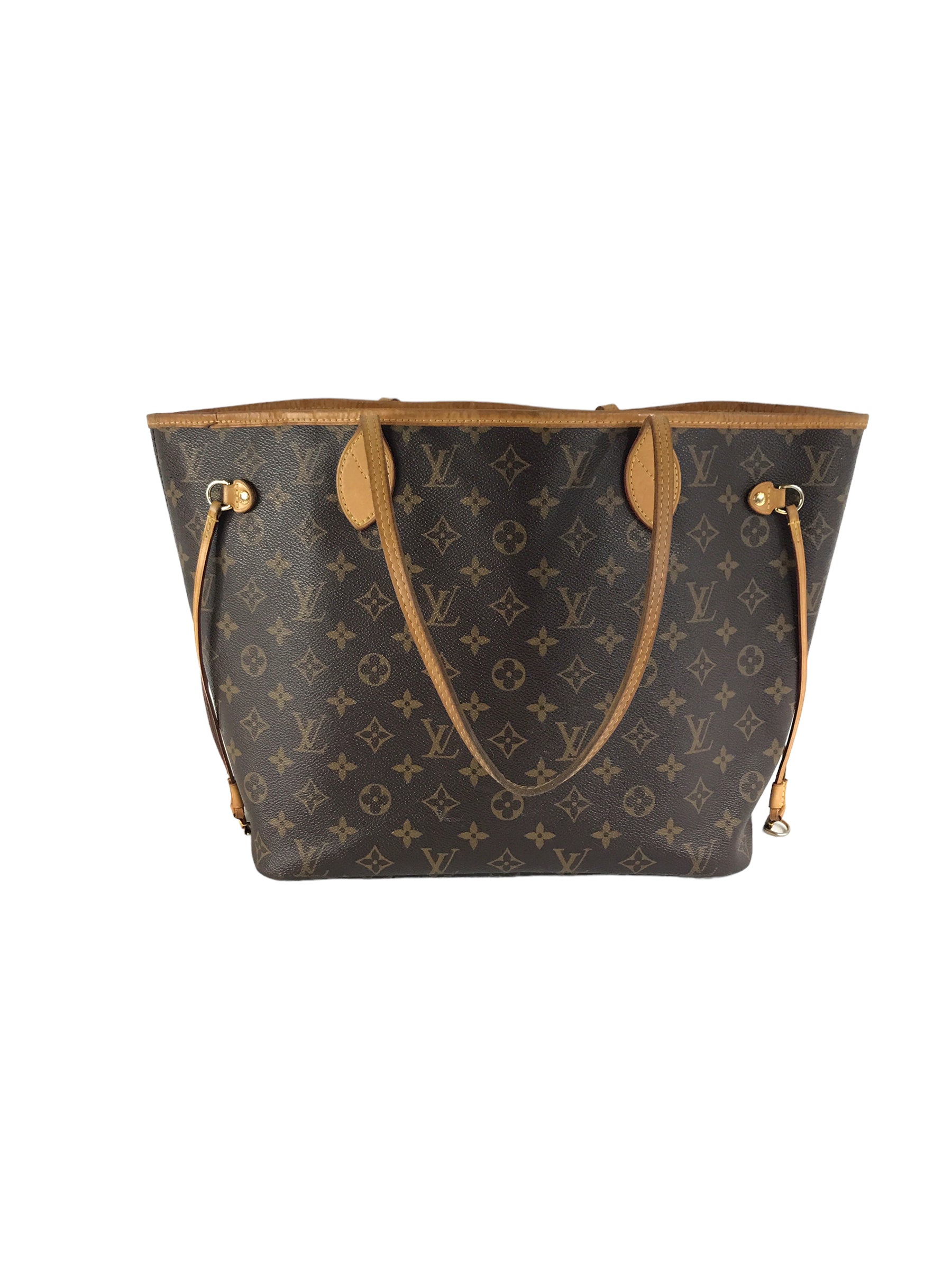Monogram Neverfull MM Tote Bag w/GHW