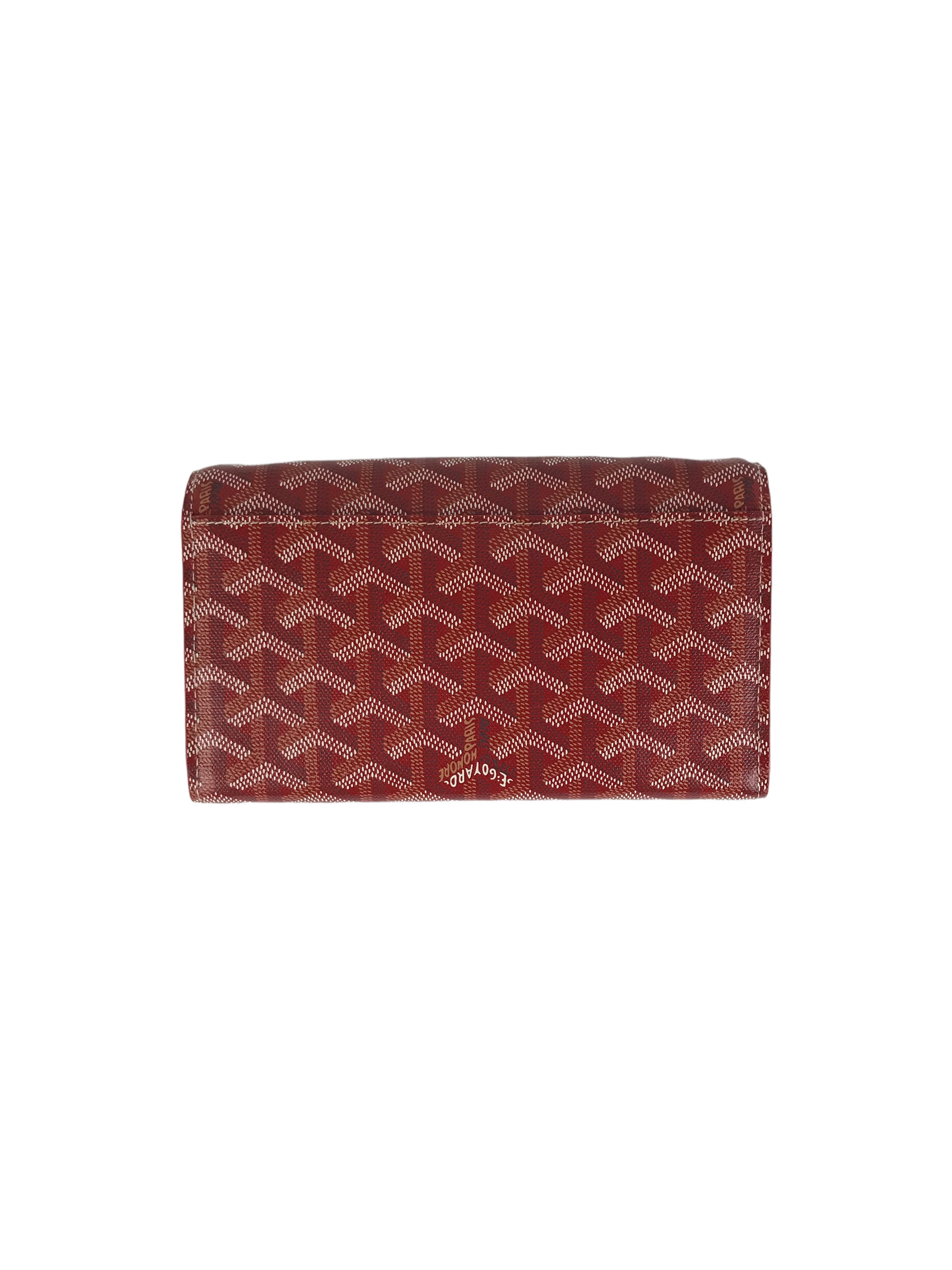 Red Canvas and Red Calfskin Leather Varenne Continental Wallet