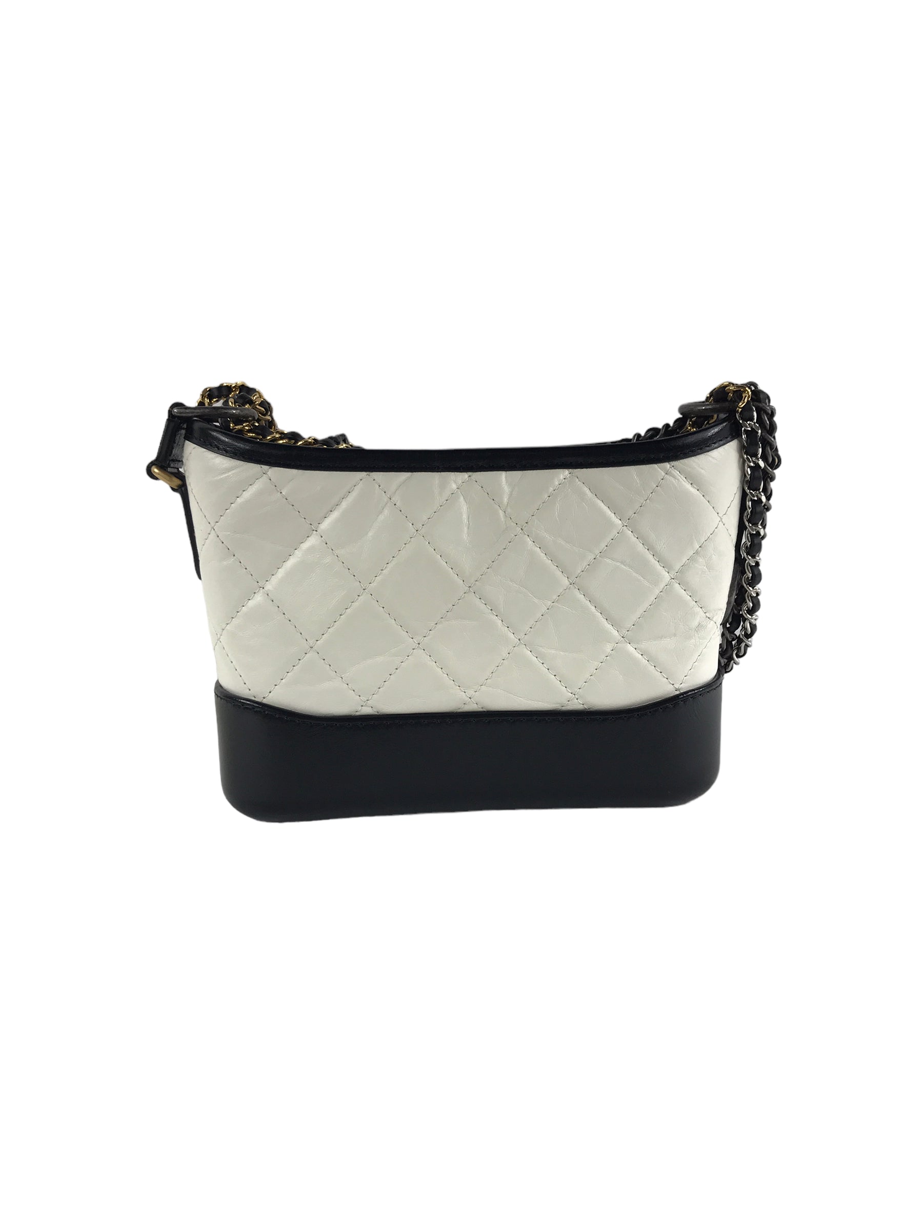 White Quilted Crinkled Calfskin Leather Small Gabrielle Hobo w/ GHW/RHW/SHW/AGHW