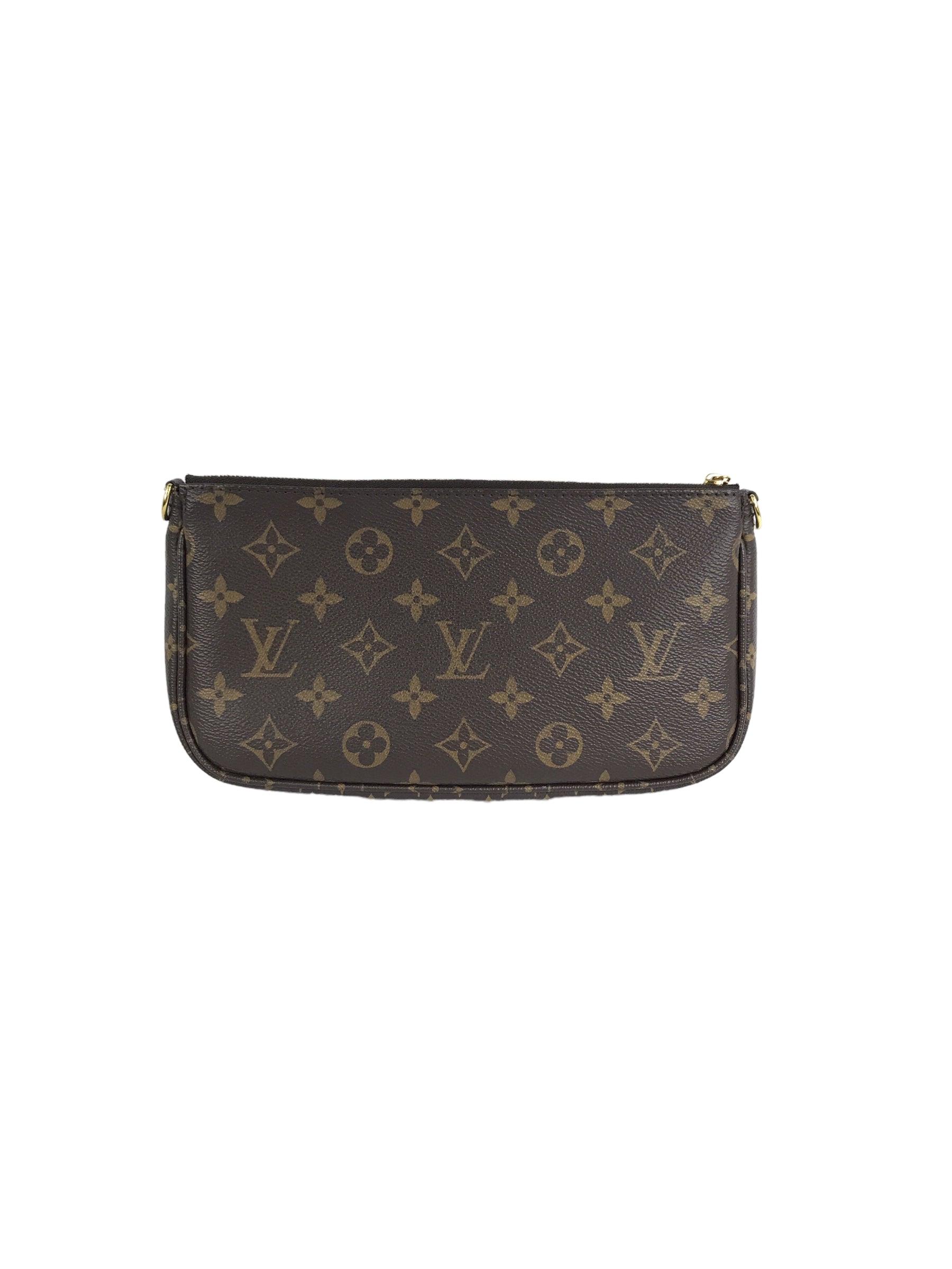 Monogram Coated Canvas Multi Pochette Khaki W/GHW