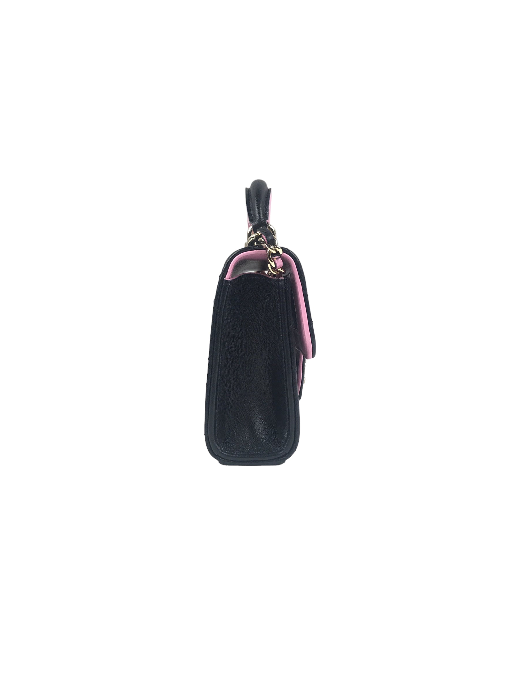 Black Quilted Lambskin Nano Classic Flap W/GHW