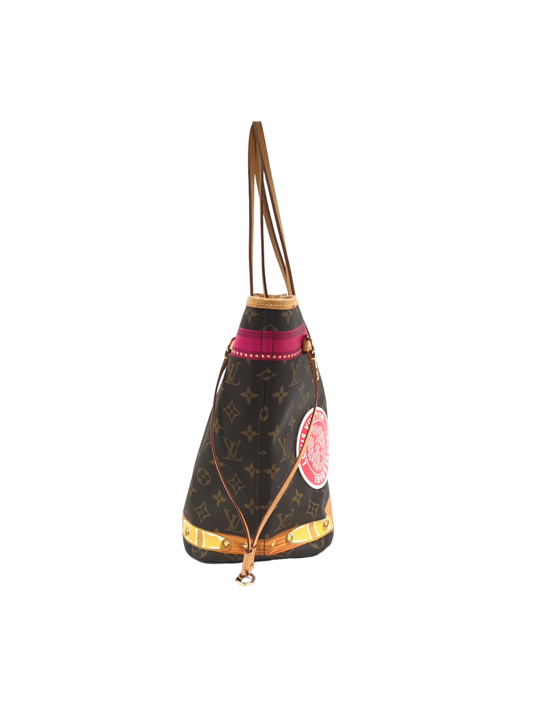 Brown Monogram Canvas “Summer Trunks” Neverfull MM Tote W/GHW- ON LAYAWAY