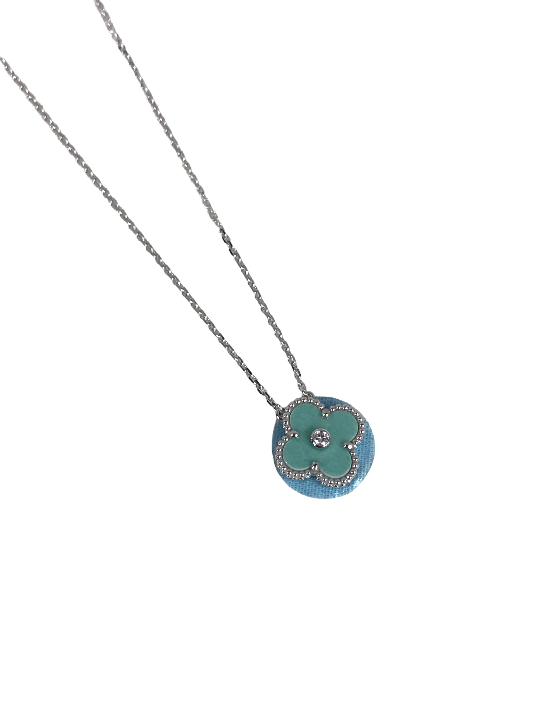 Blue Holiday Limited Edition Alhambra and Diamond Pendant W/WGHW