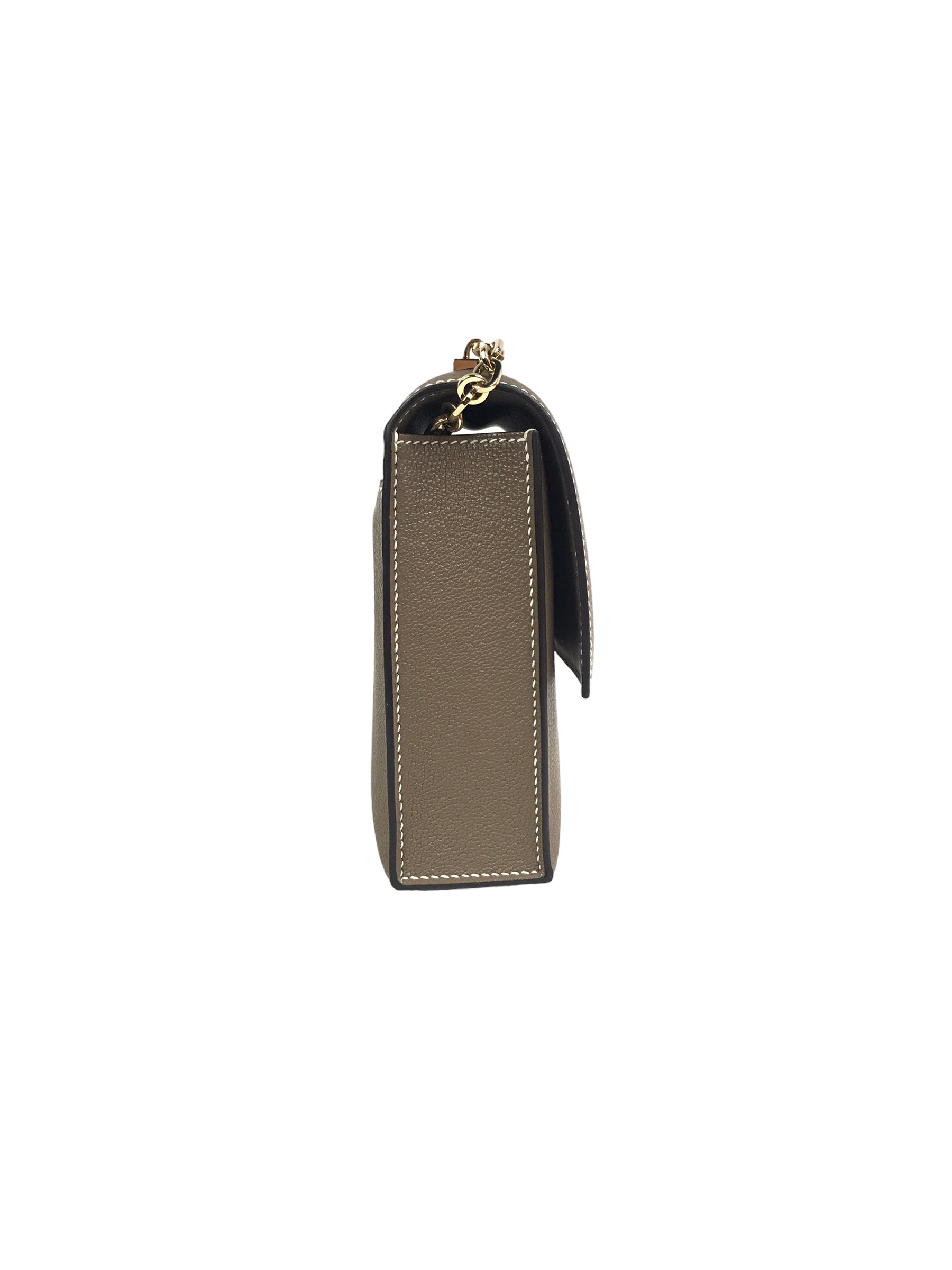 Etoupe Chevre Myssore Verrou Chain Mini Bag W/GHW