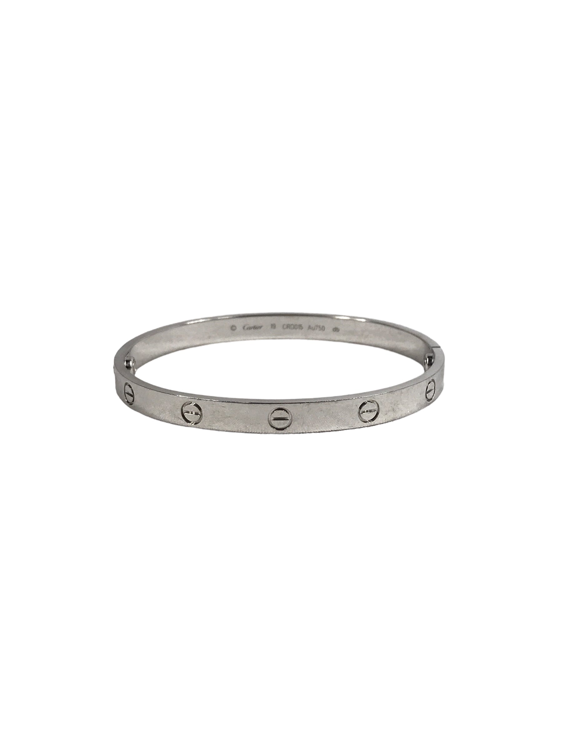 White Gold Love Bangle