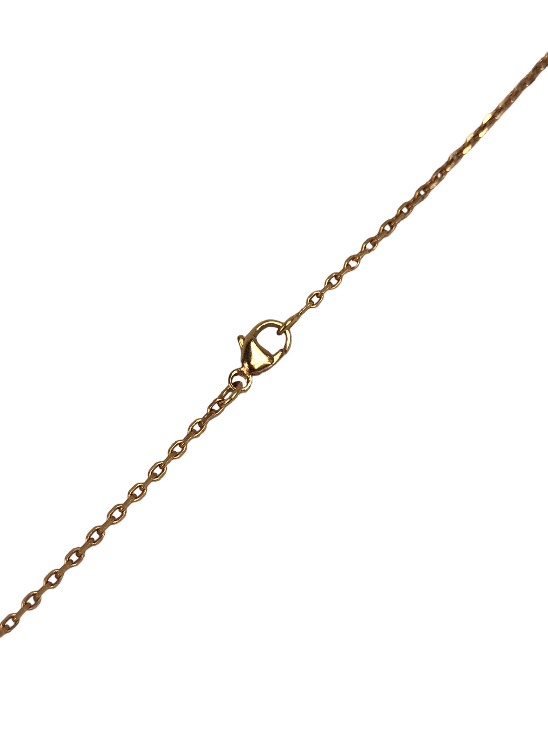 Rose Dragee Enamel H Pop Rose Gold Necklace