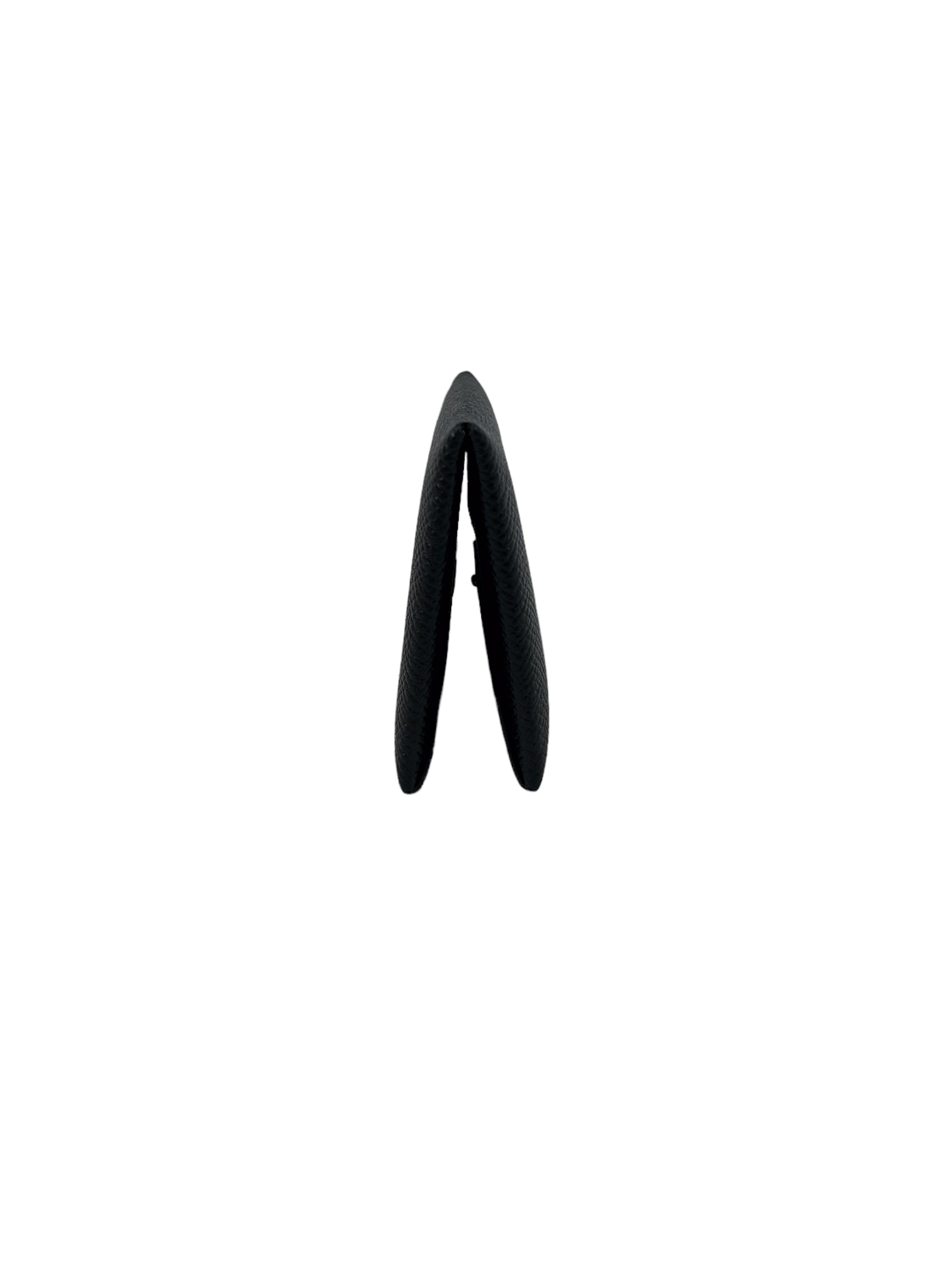 Black Epsom Leather Calvi Card Holder w/PHW