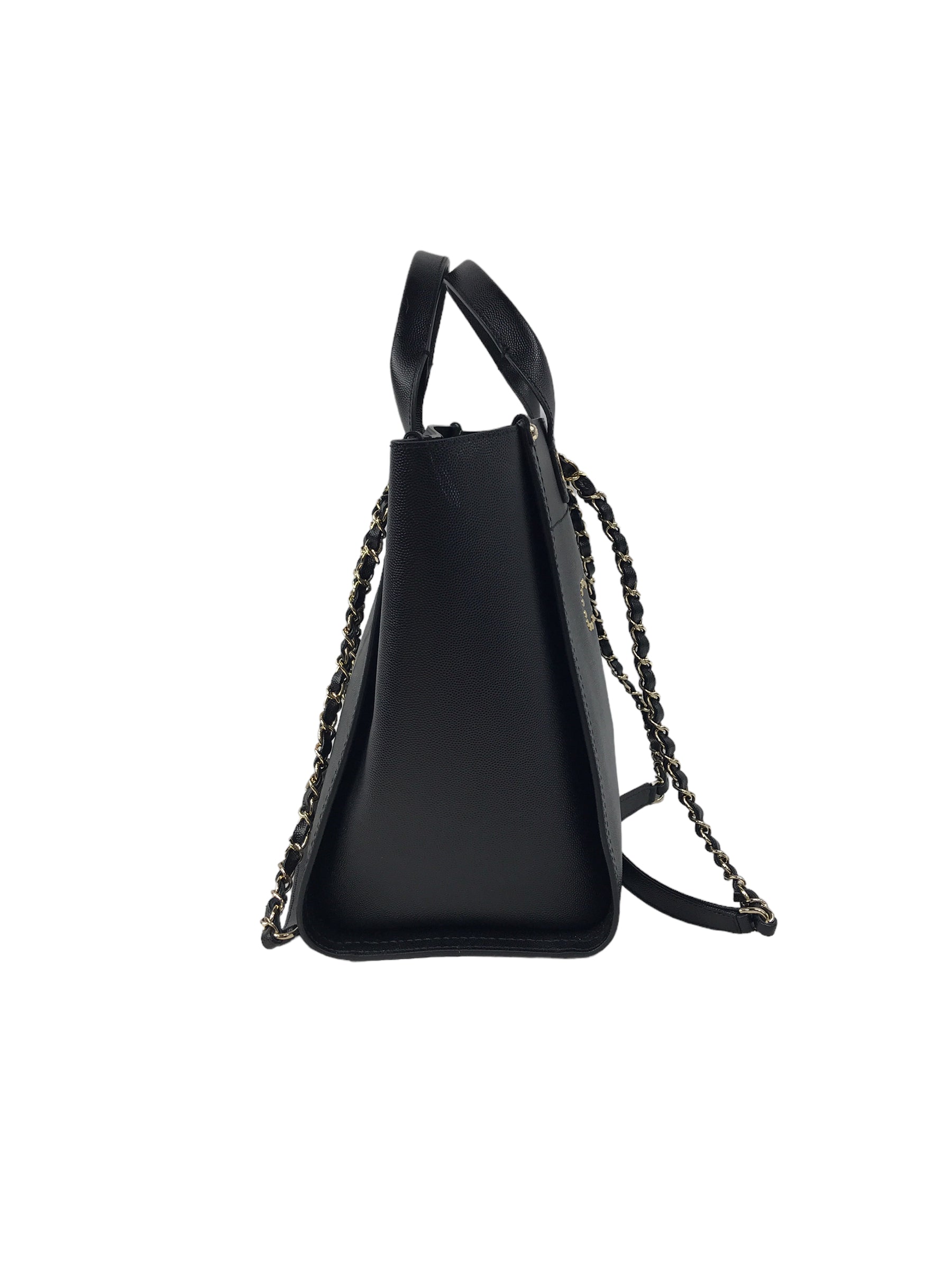 Black Caviar Leather Small Studded Deauville W/LGHW-ON LAYAWAY