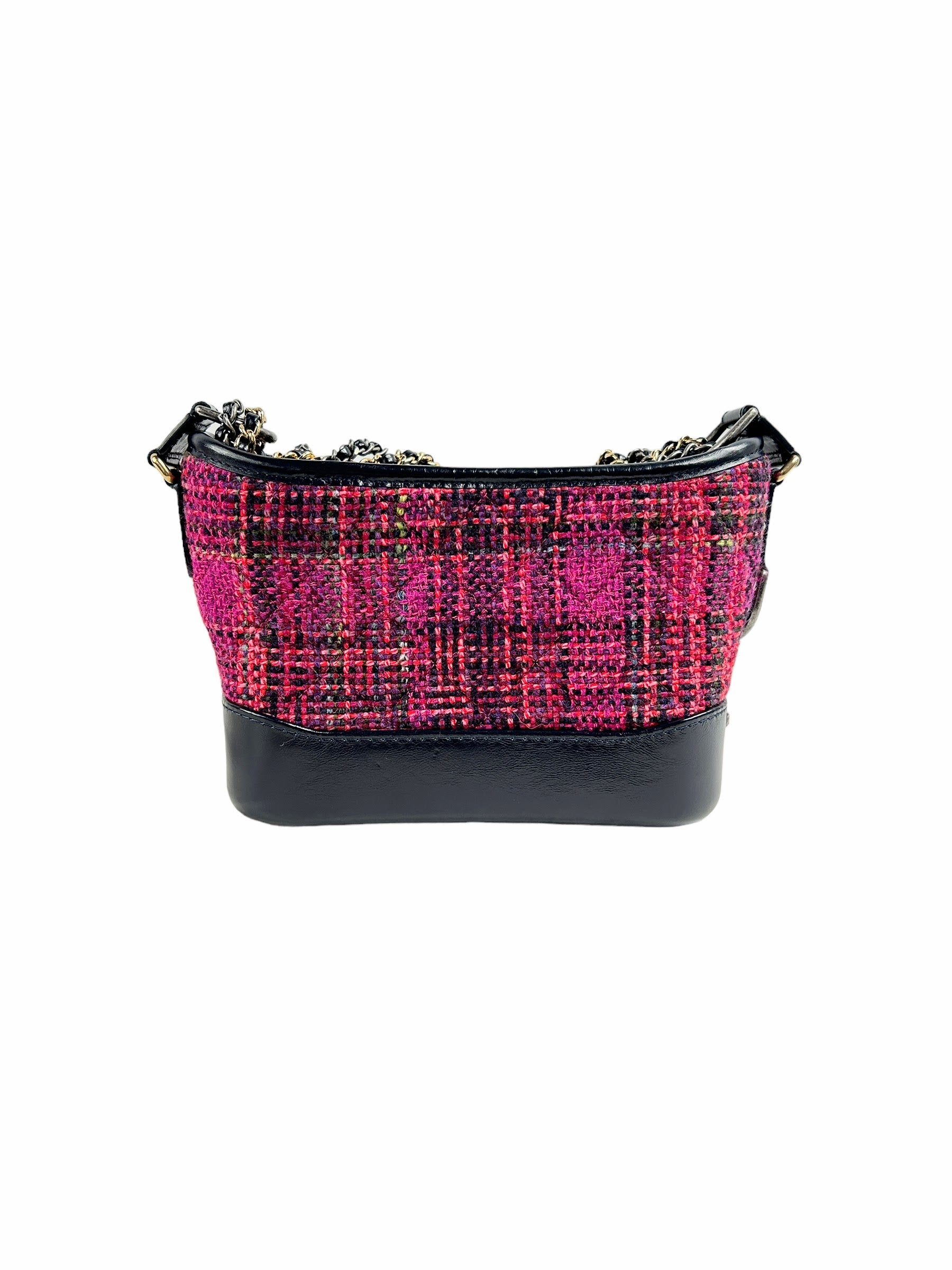 Pink/Navy Tweed Small Gabrielle Bag w/GHW/SHW/RHW/AGHW