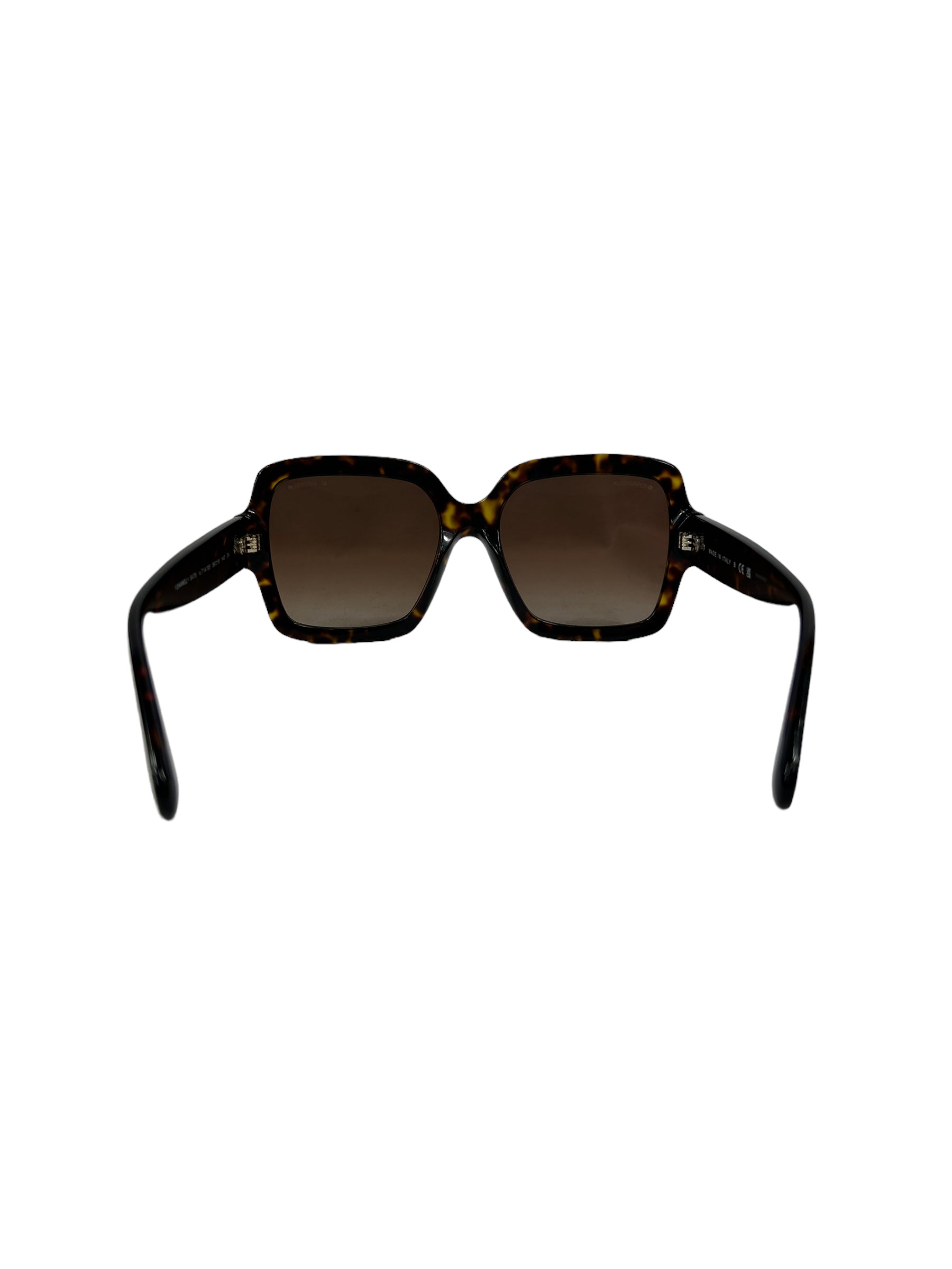 Brown Tortoise Acetate Square Frame Sunglasses