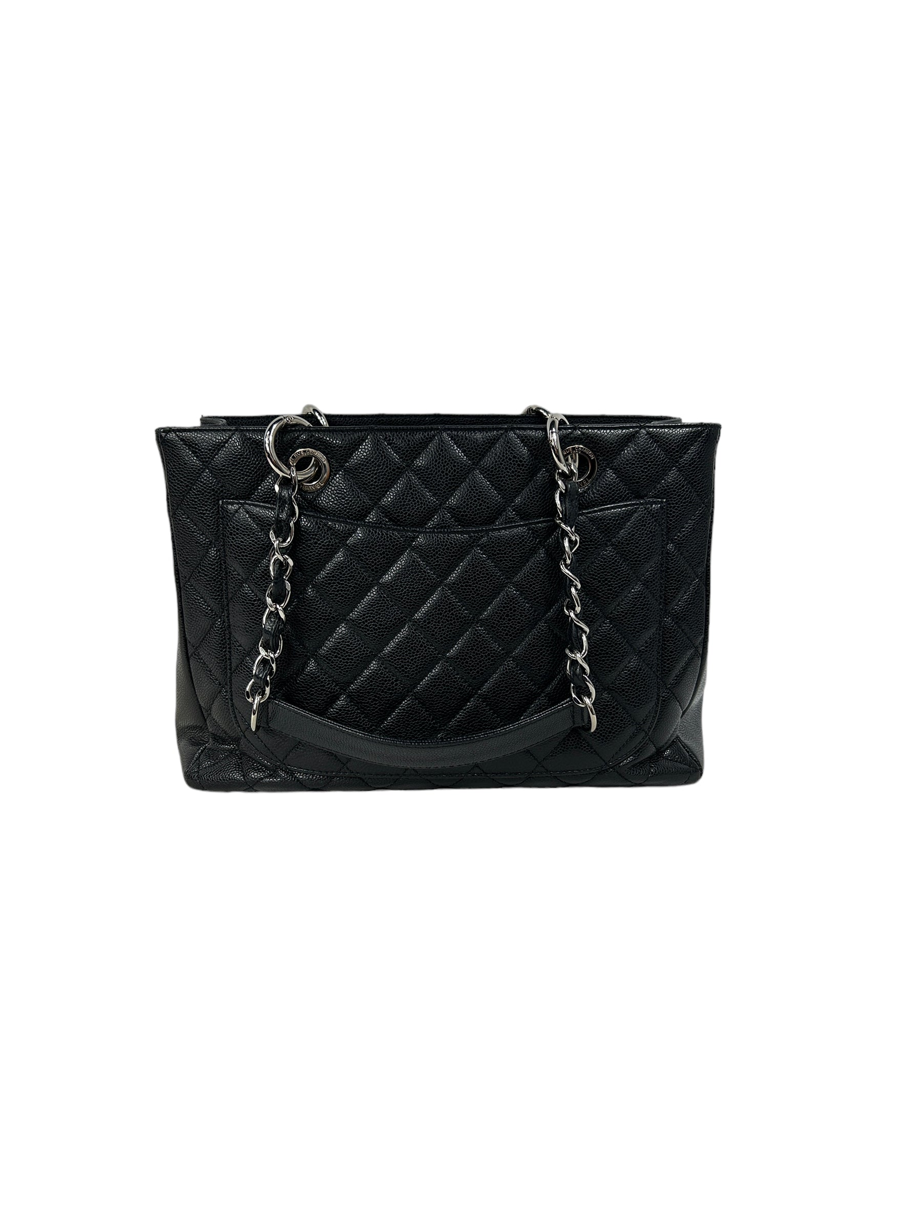 Black Caviar Quilted GST Tote w/SHW