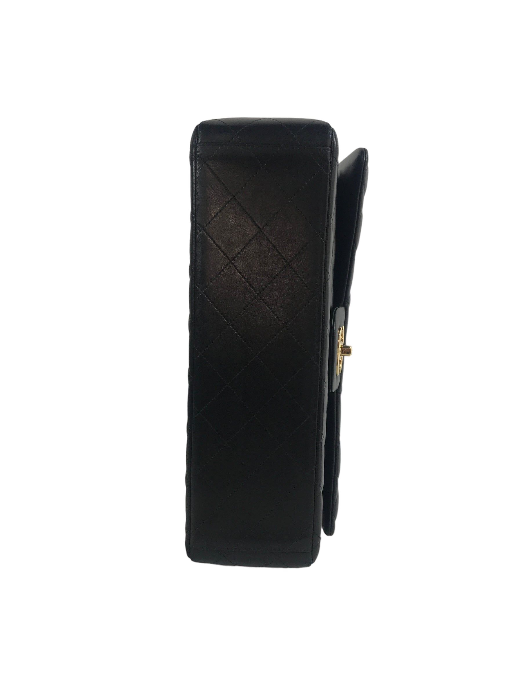 Black Quilted Lambskin Maxi w/GHW