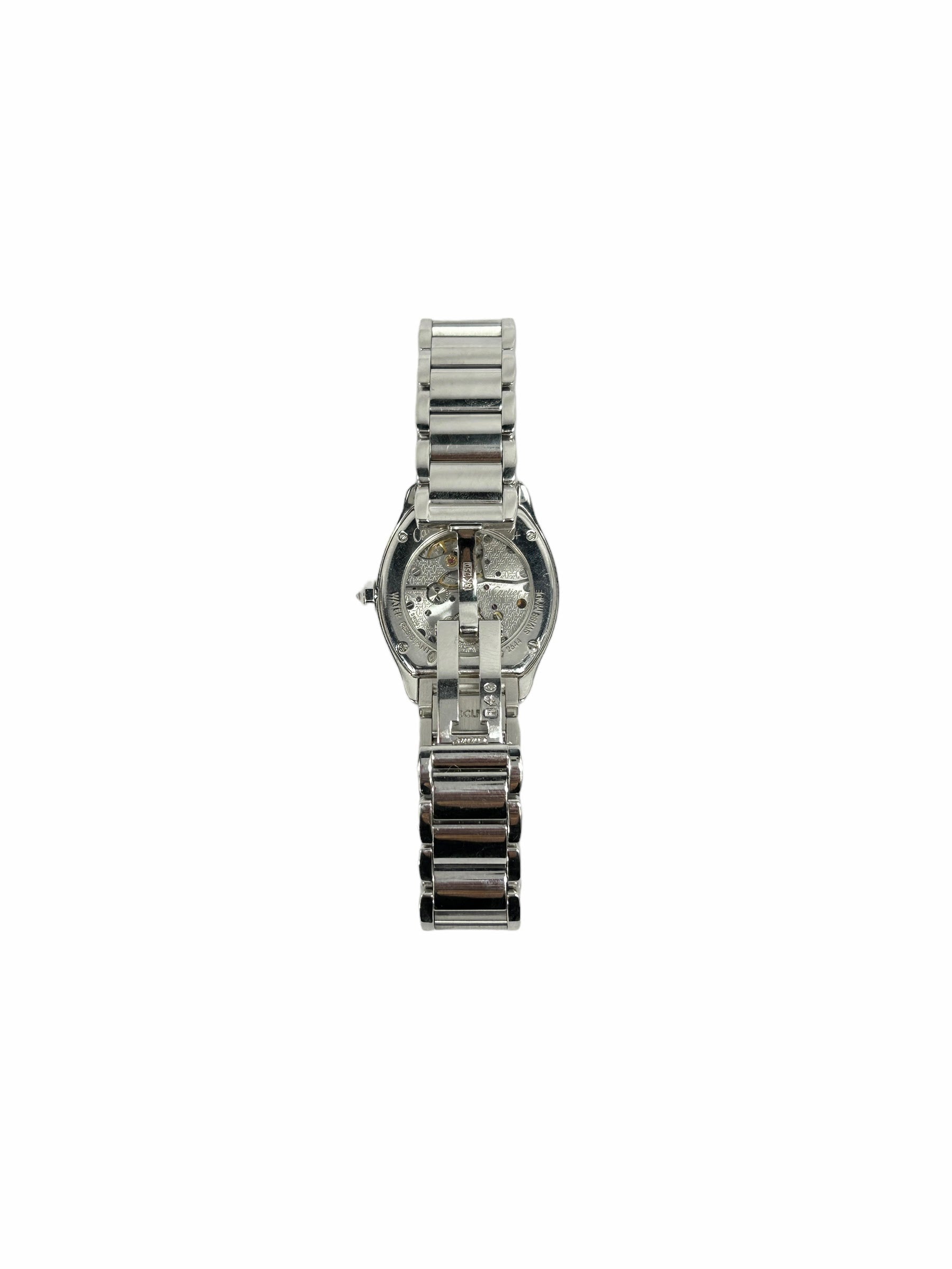 18K White Gold/ Diamond Bezel/Silver Dial Tortue Watch