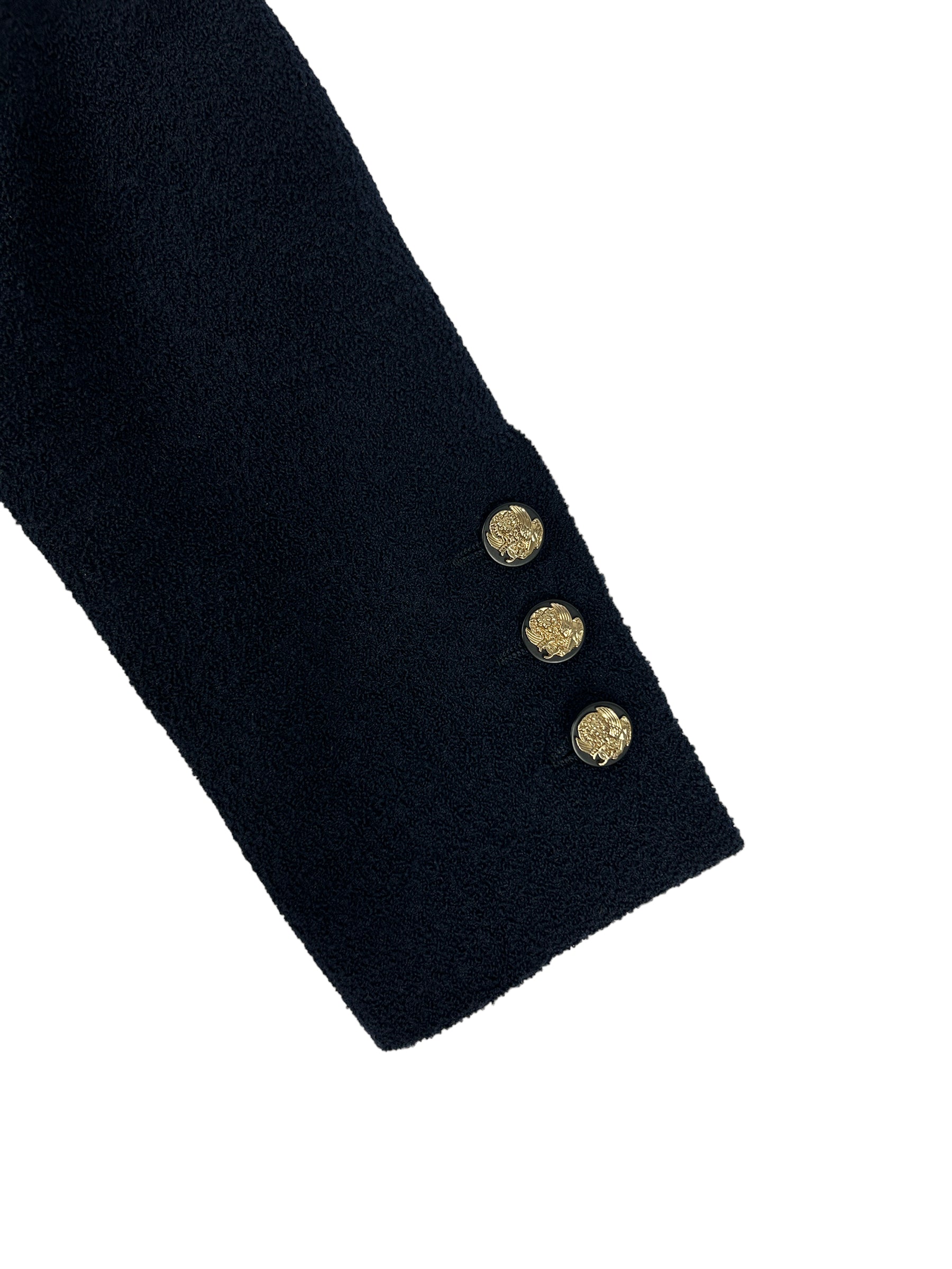 Navy Wool Blazer w/CC Gold Buttons