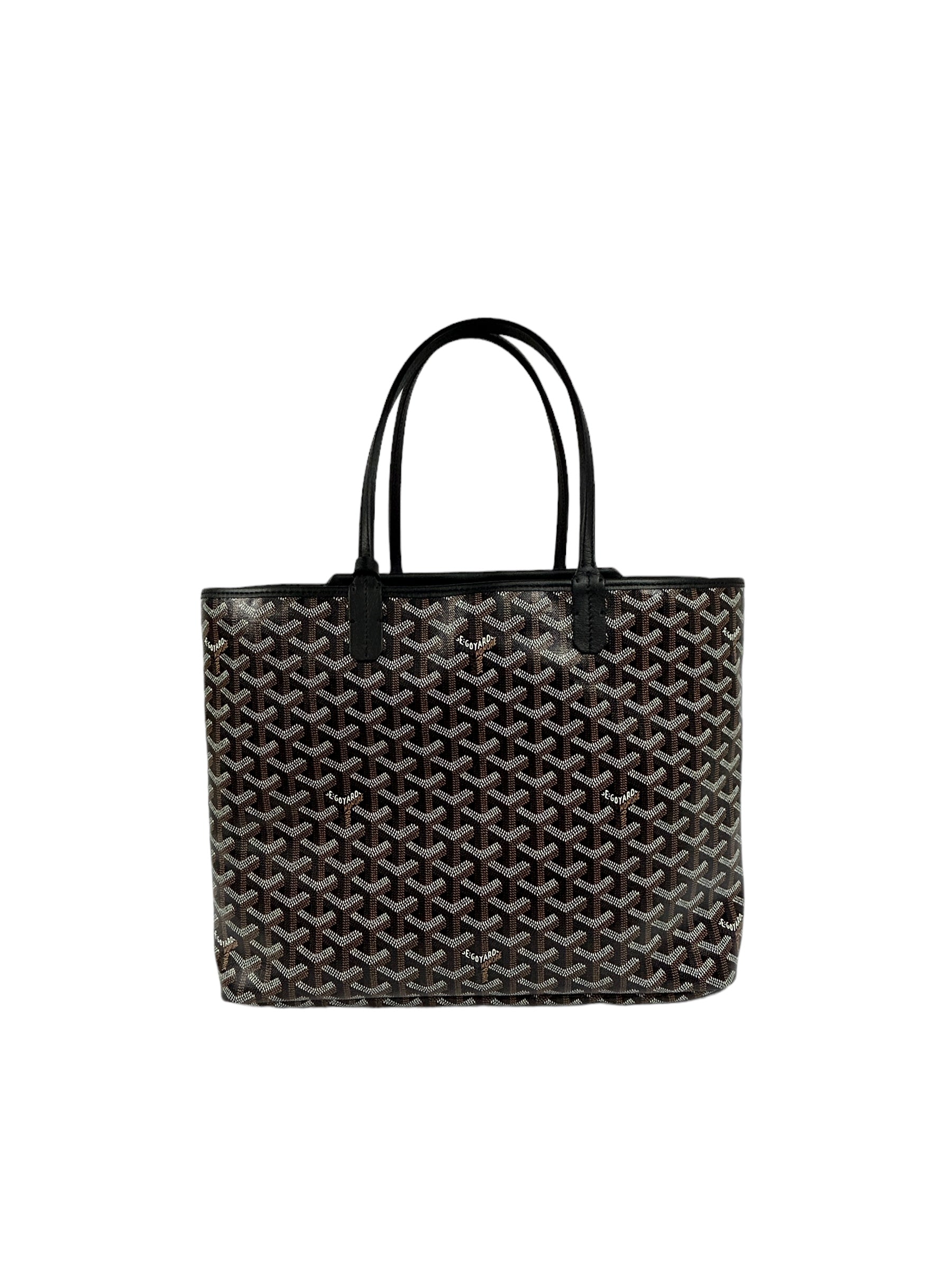 Black/Tan Goyardine Coated Canvas and Chevroches Calfskin Leather Isabelle PM Tote Bag w/SHW