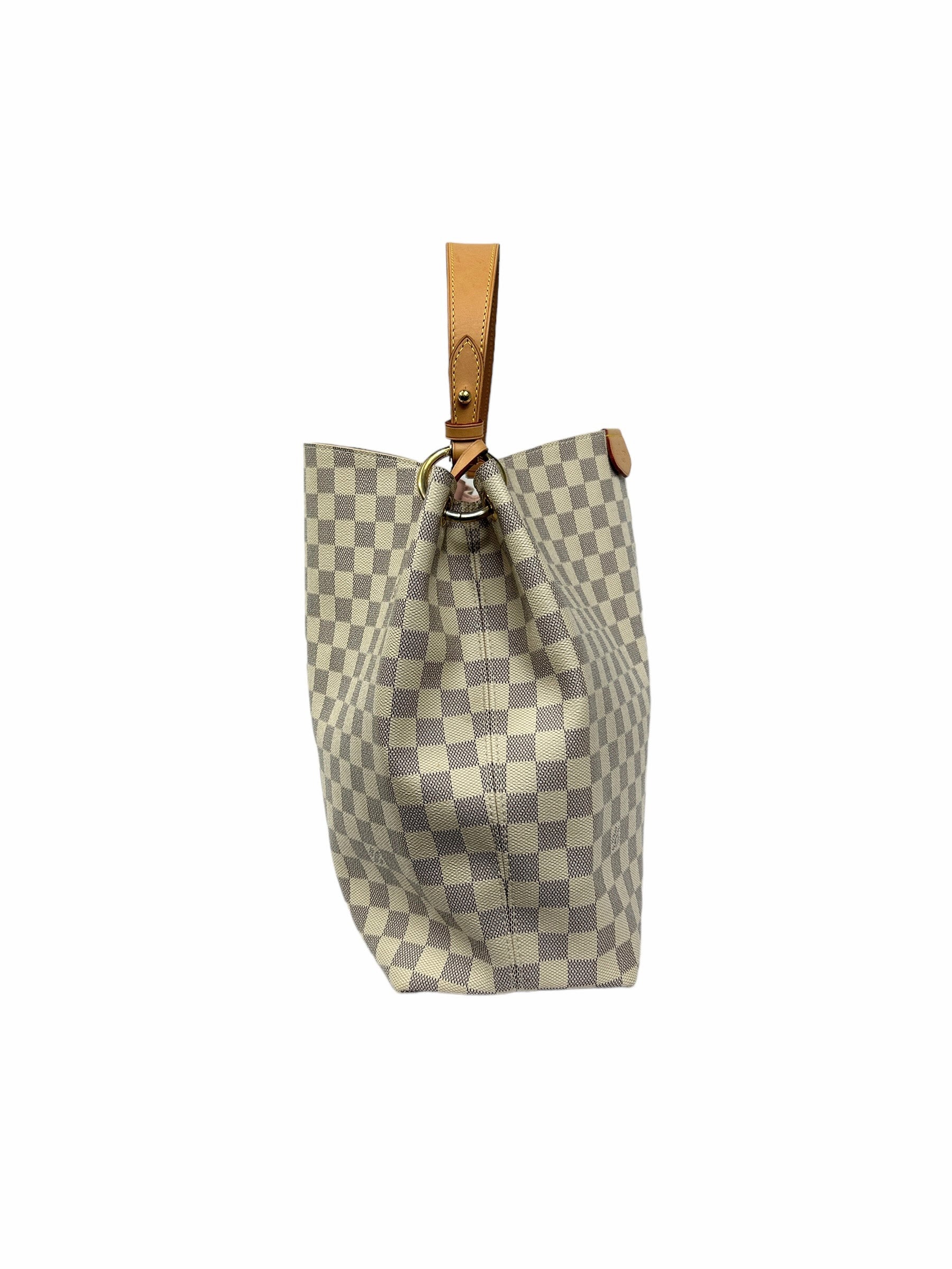 Damier Azur Graceful MM Shoulder Bag w/GHW