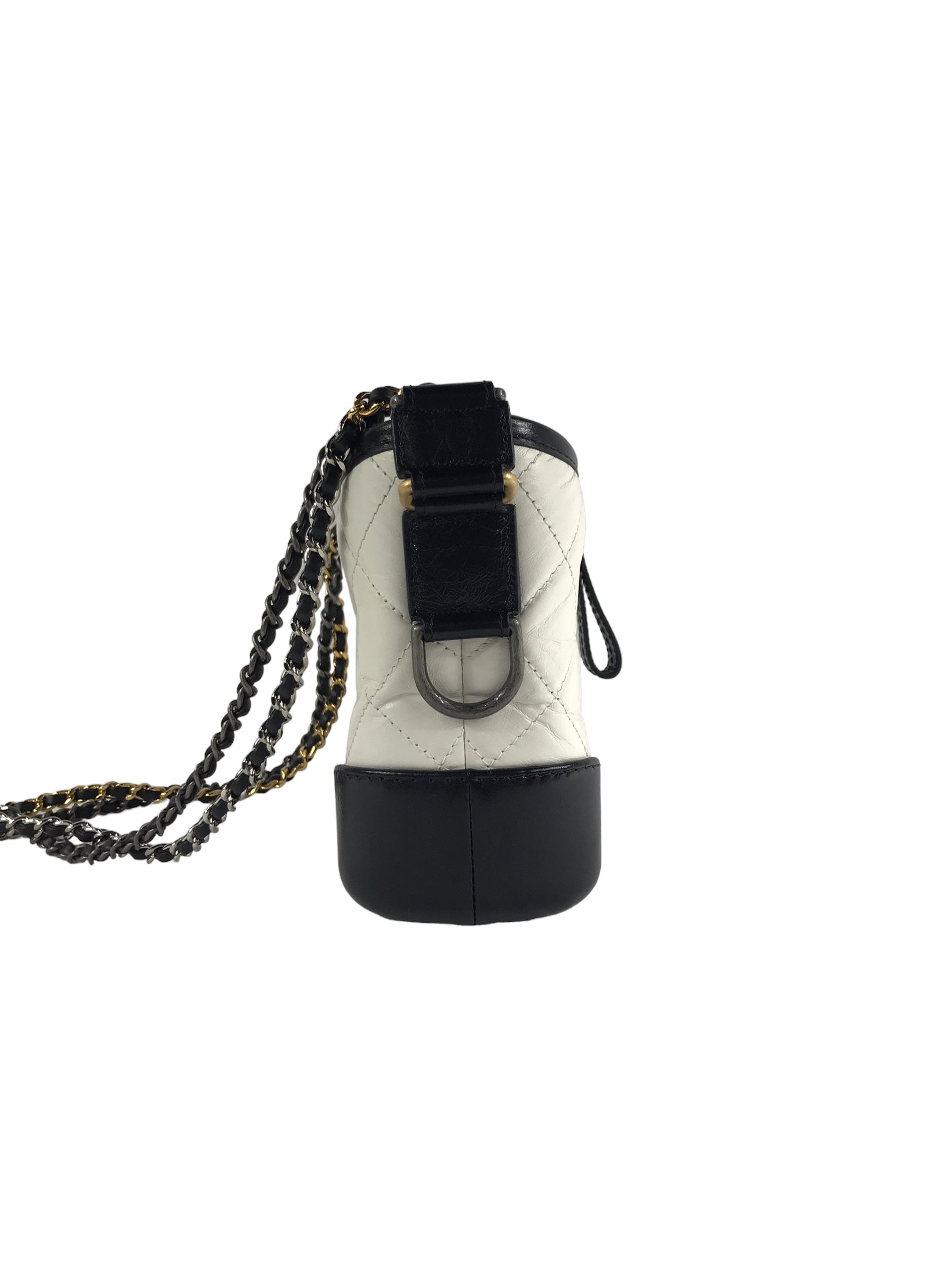 White Quilted Crinkled Calfskin Leather Small Gabrielle Hobo w/ GHW/RHW/SHW/AGHW