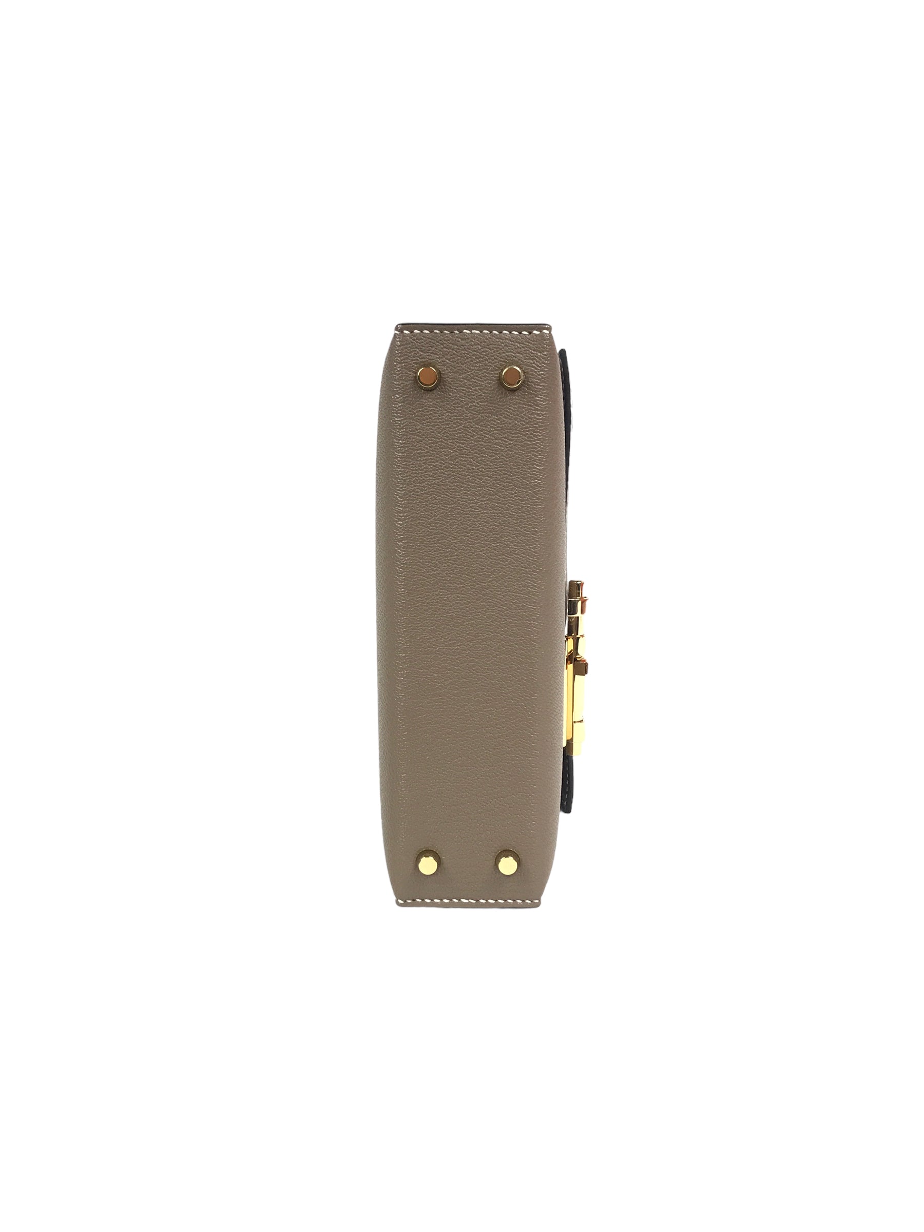 Etoupe Chevre Myssore Verrou Chain Mini Bag W/GHW - Haute Classics