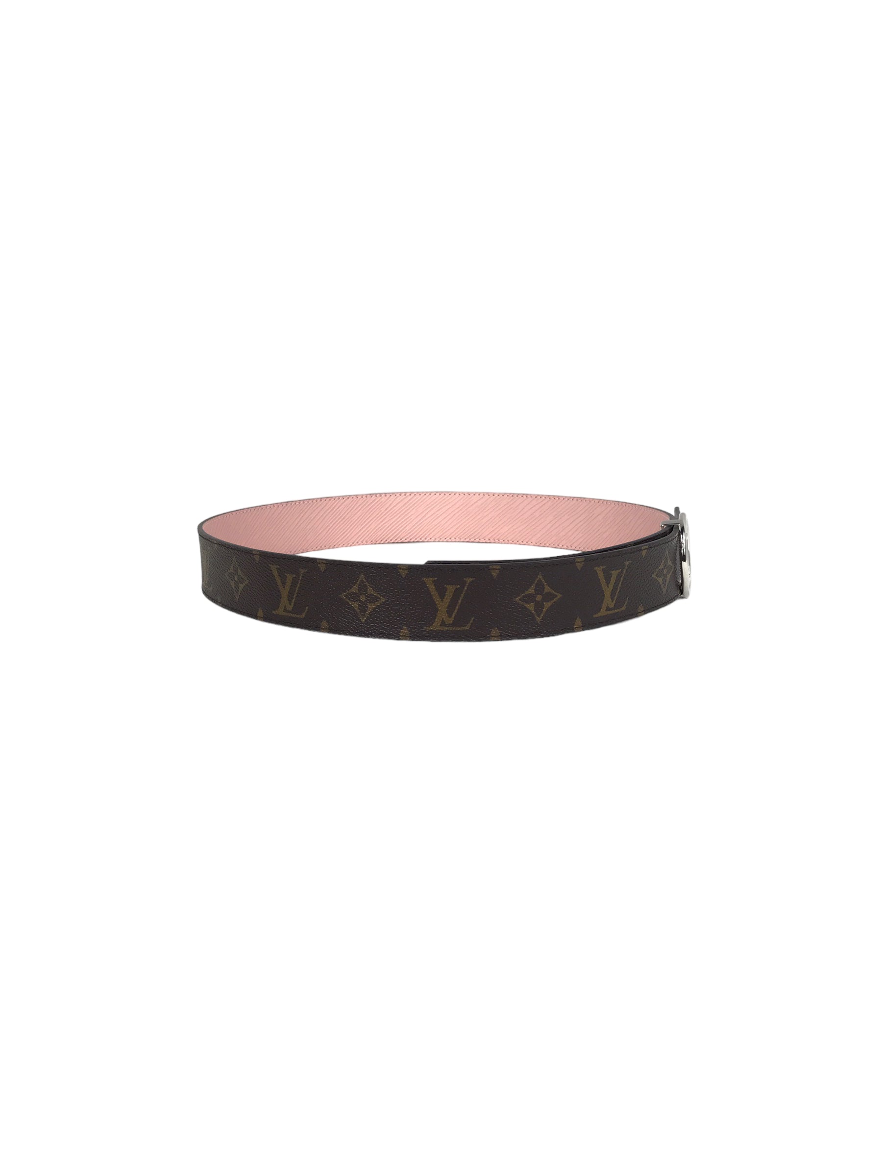 Monogram Canvas/Rose Ballerie Epi LV Circle Reversible Belt w/SHW