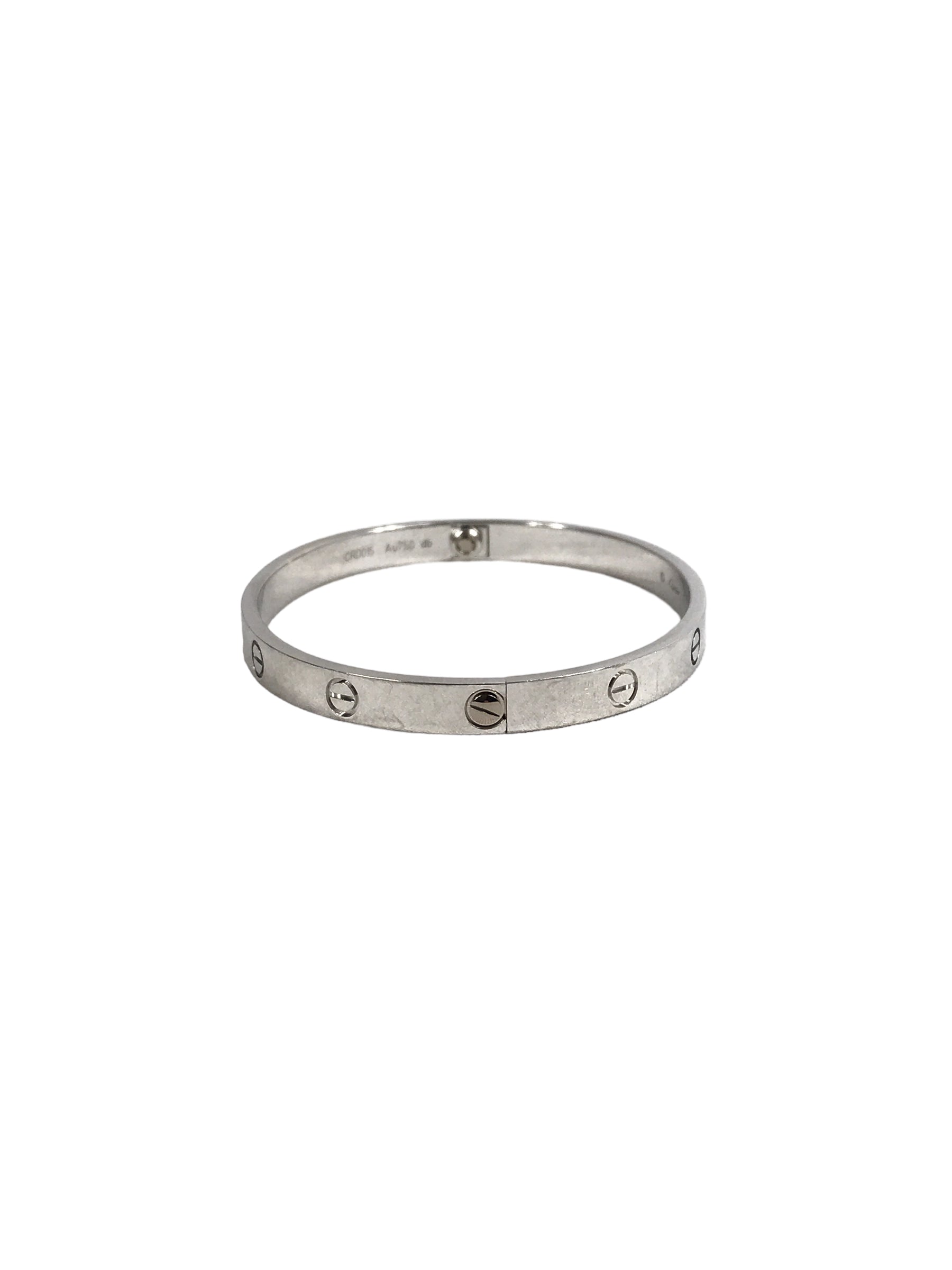 White Gold Love Bangle