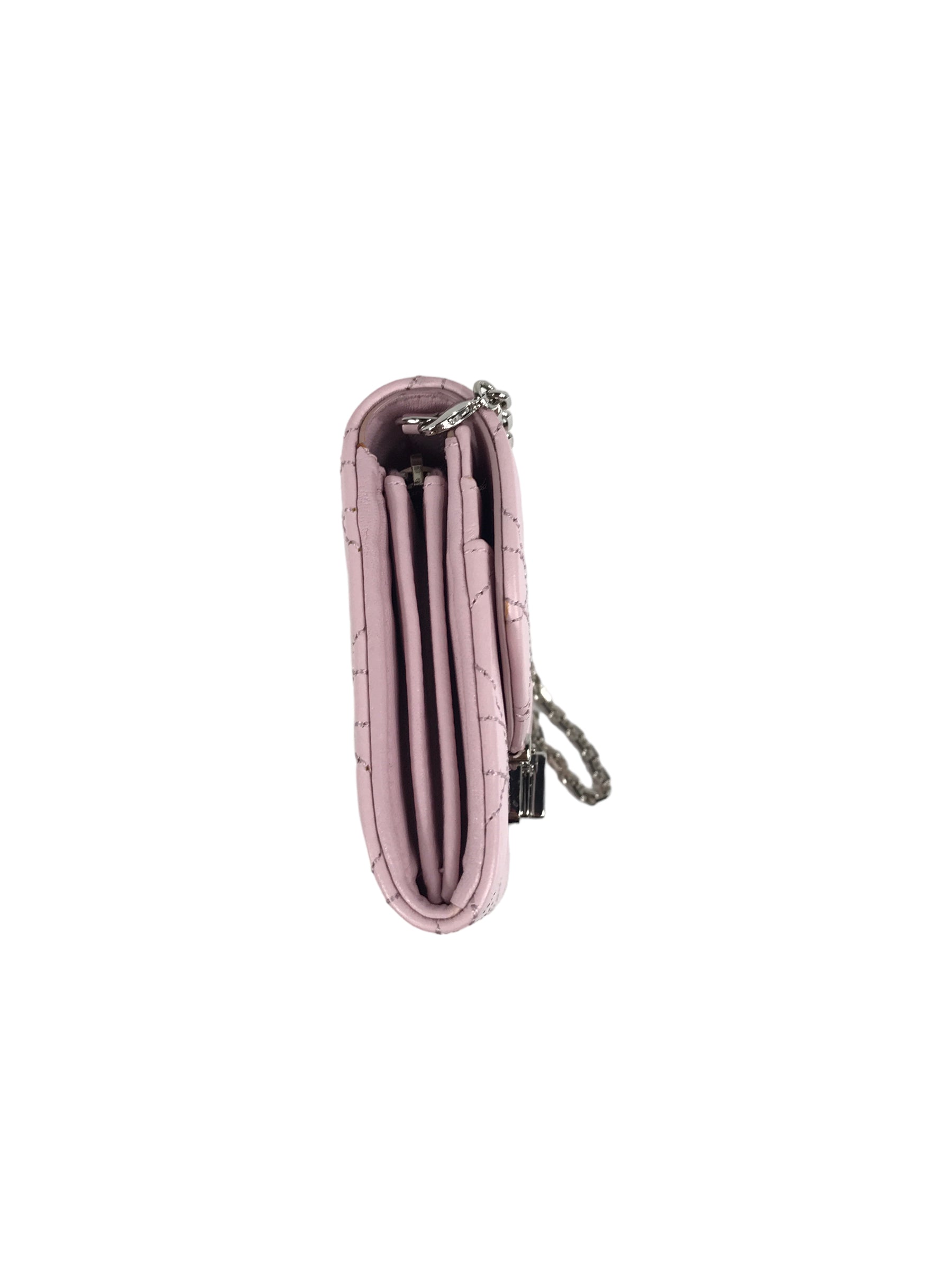 Pink Leather Wallet On Chain W/SHW