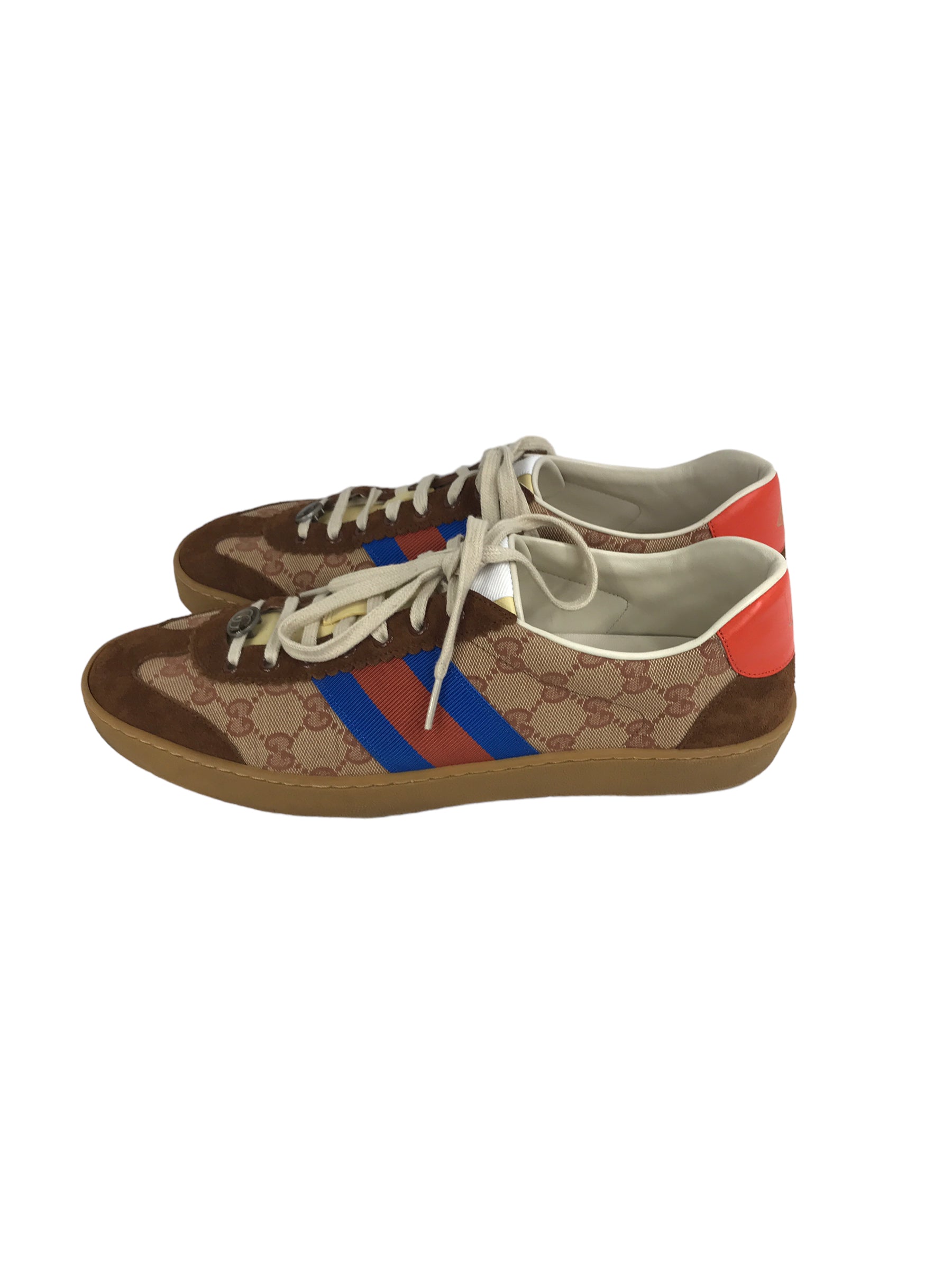 Brown Suede/Brown Monogram Web Men's G74 Sneakers