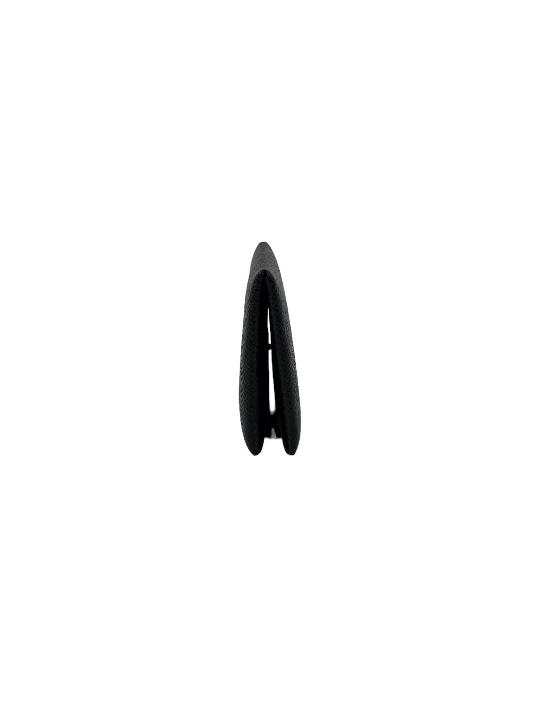 Black Epsom Leather Calvi Card Holder w/PHW