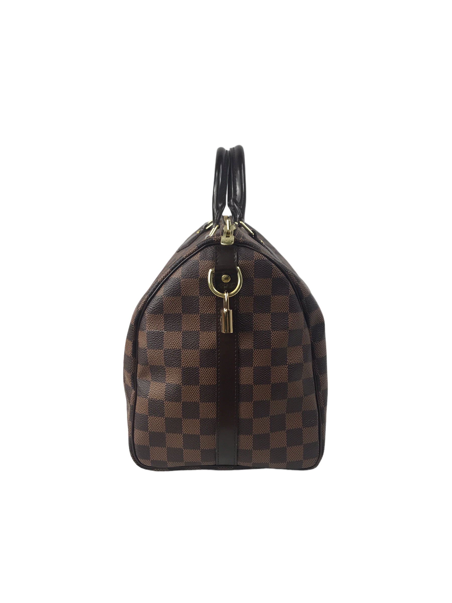 Monogram Coated Canvas Damier Ebene Speedy Bandouliere 35 w/GHW