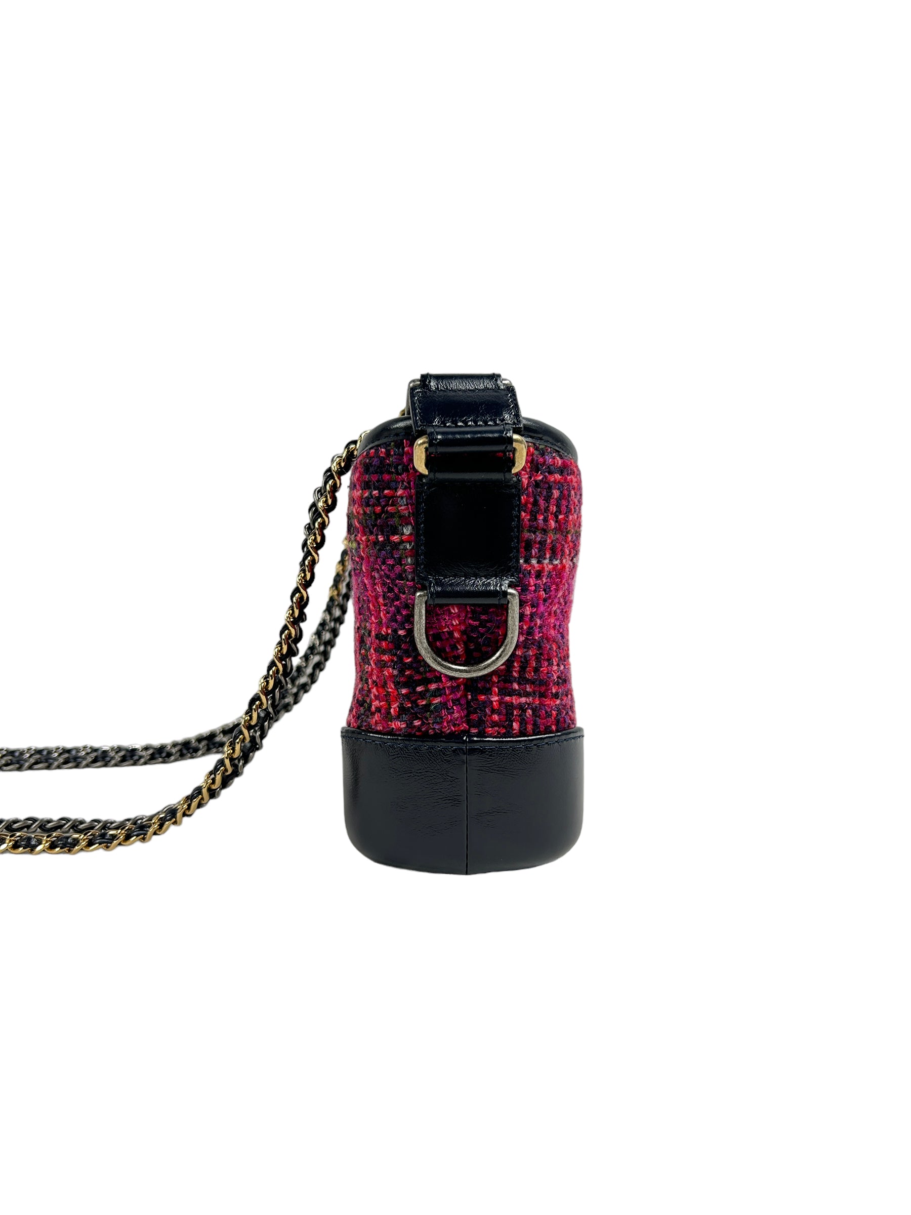 Pink/Navy Tweed Small Gabrielle Bag w/GHW/SHW/RHW/AGHW