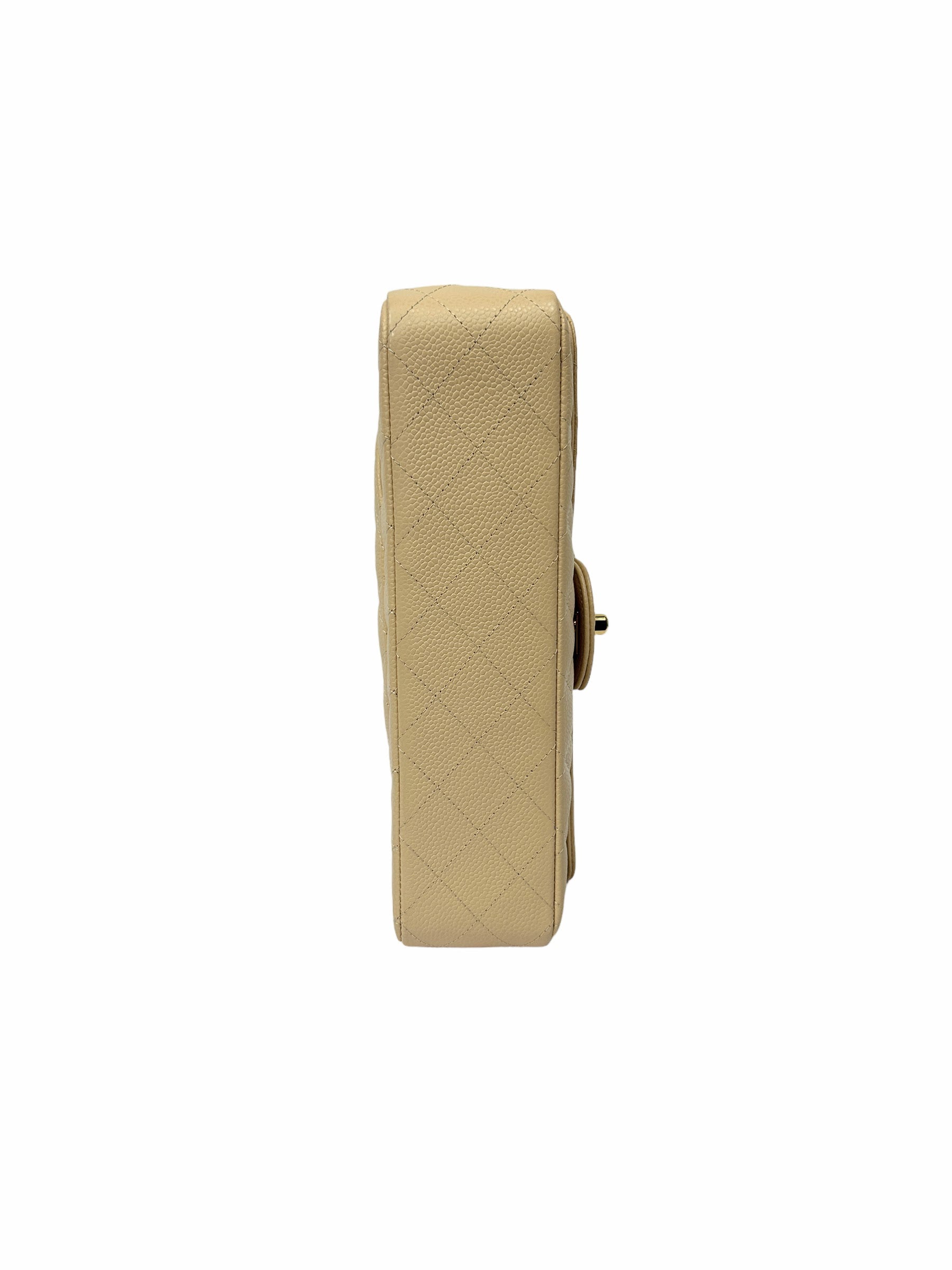 Nude Caviar Quilted Medium Classic Double Flap w/GHW-ON LAYAWAY