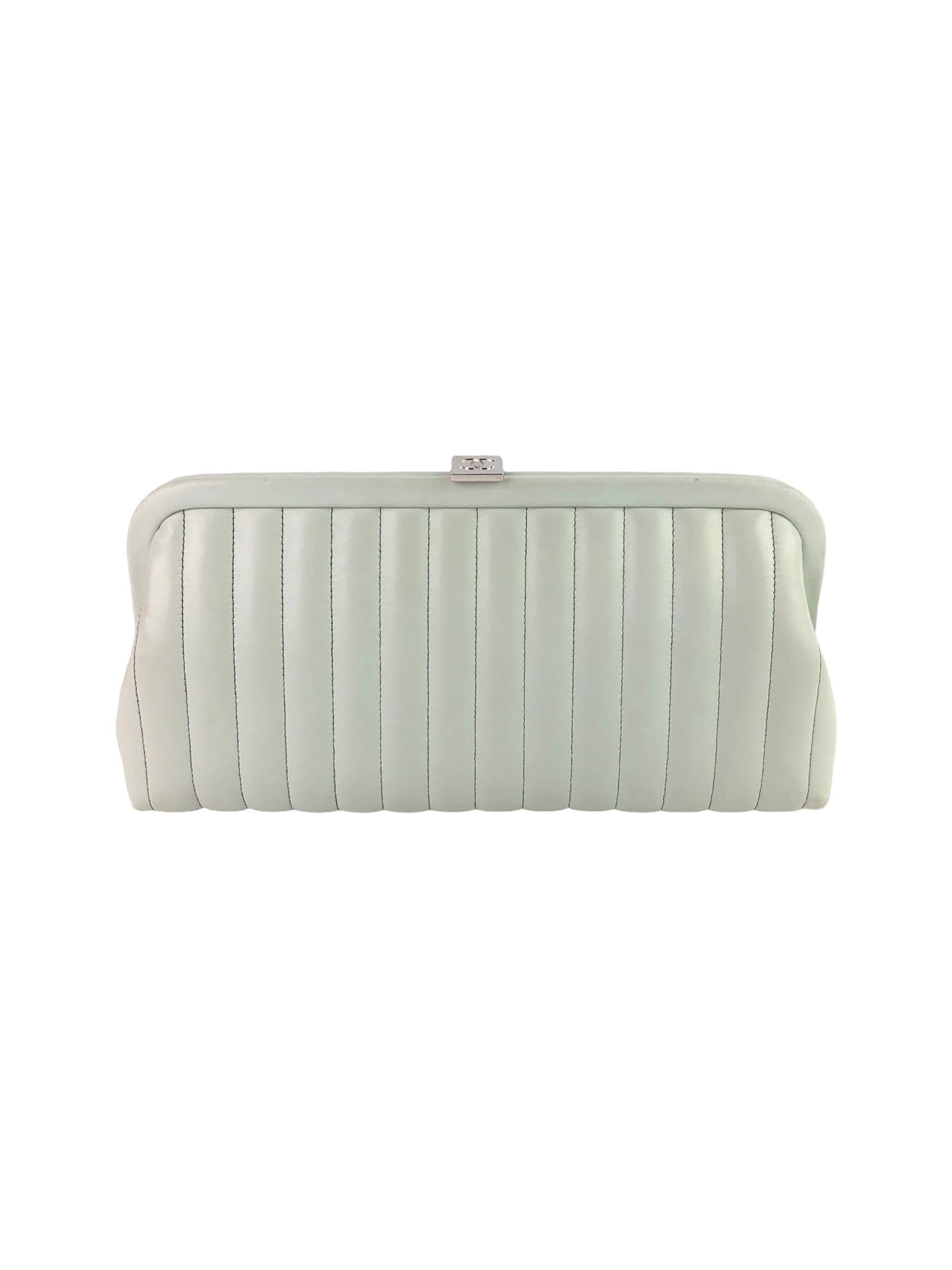 Mint Green Mademoiselle Ligne Clutch w/SHW