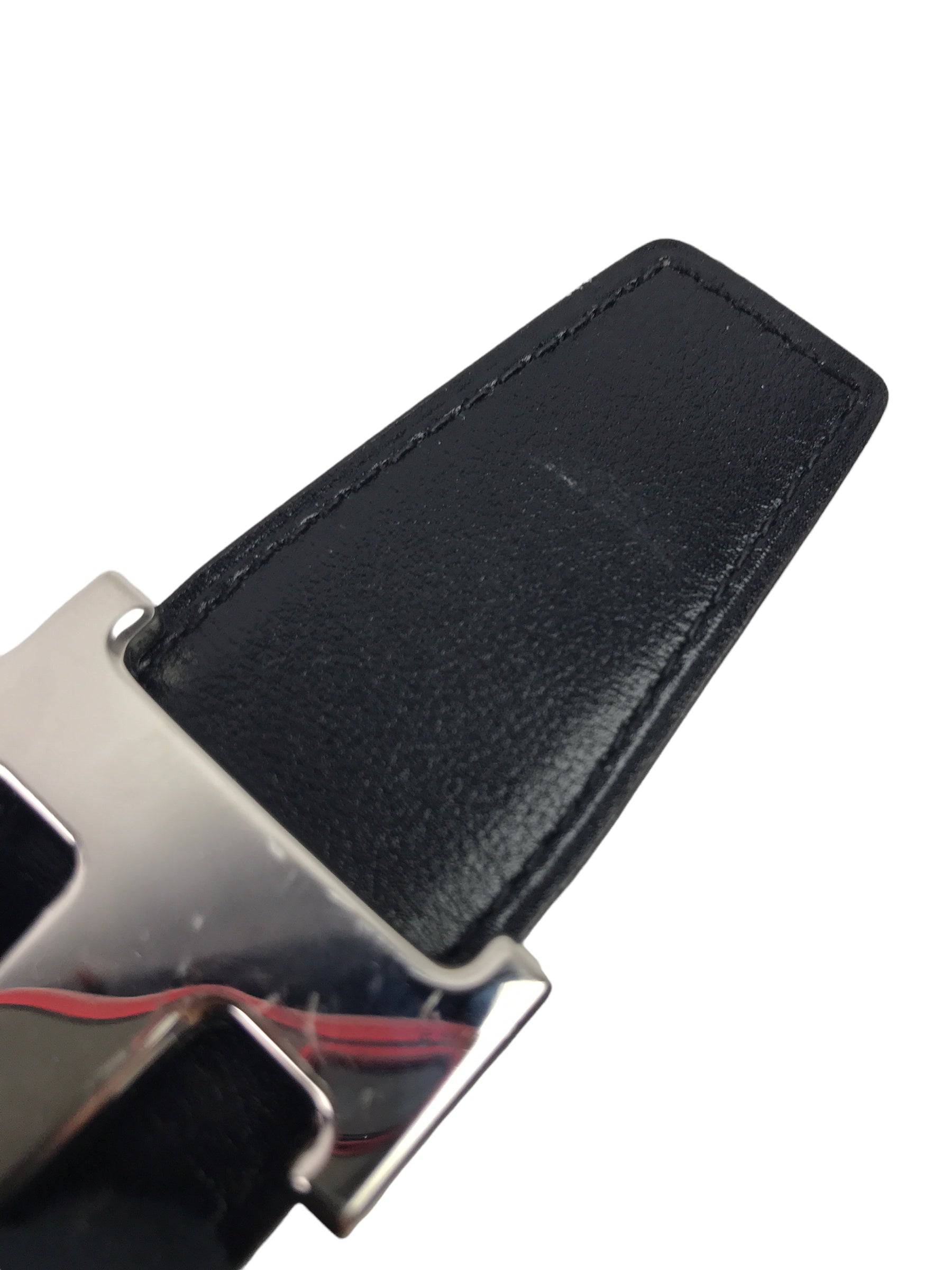 Black Box Calf/Etain Togo Leather H Belt W/PHW