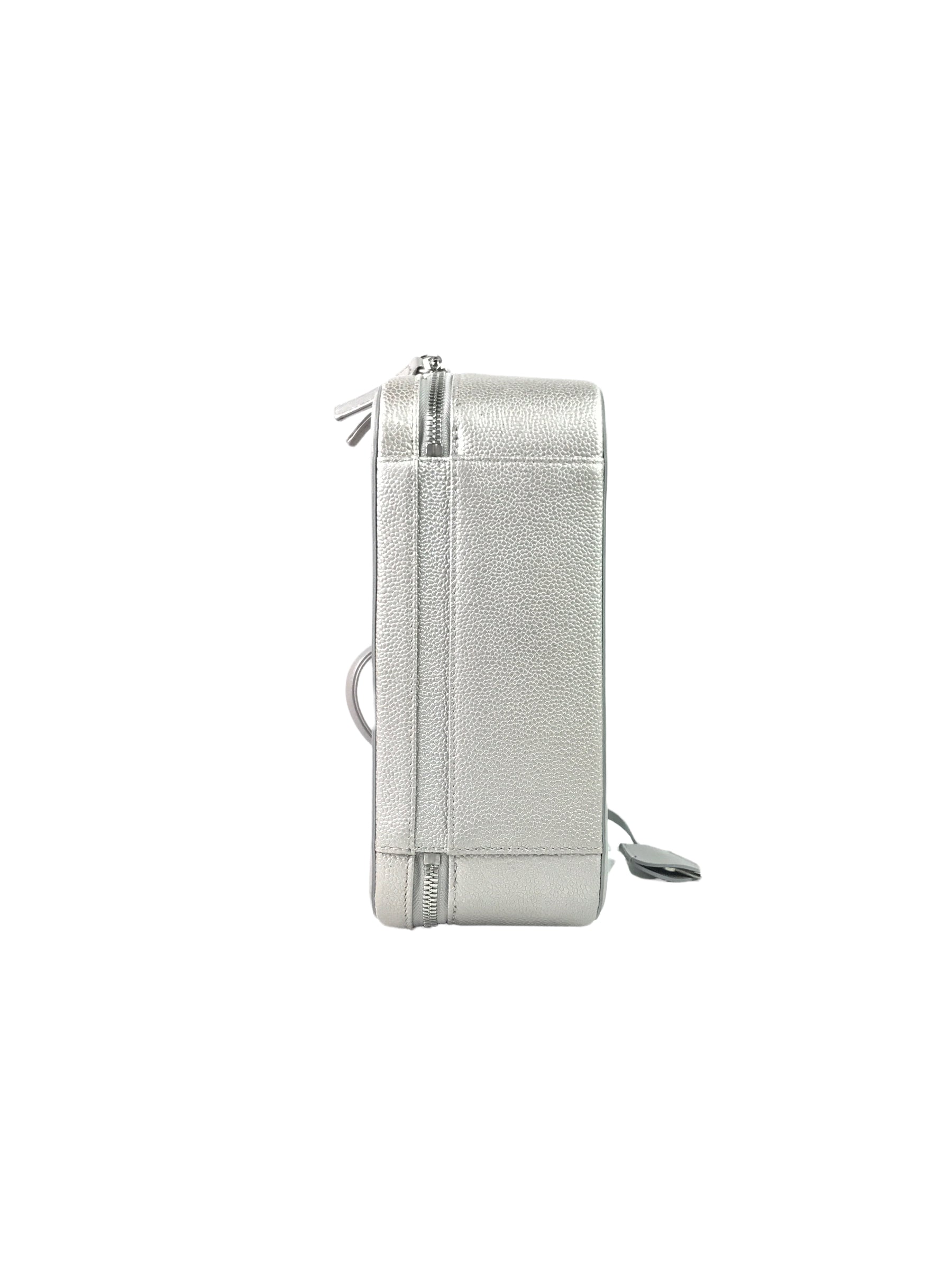 Caviar Silver Large CC Vanity Case Bag W/SHW