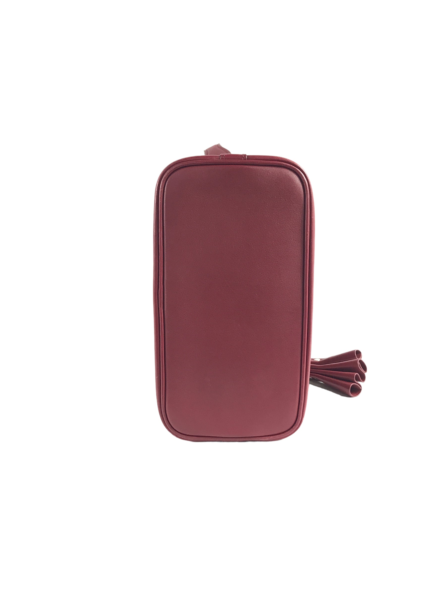 Monogram Coated Canvas/ Burgundy Leather Bucket Shoulder Bag w/ removable pouch w/RHW