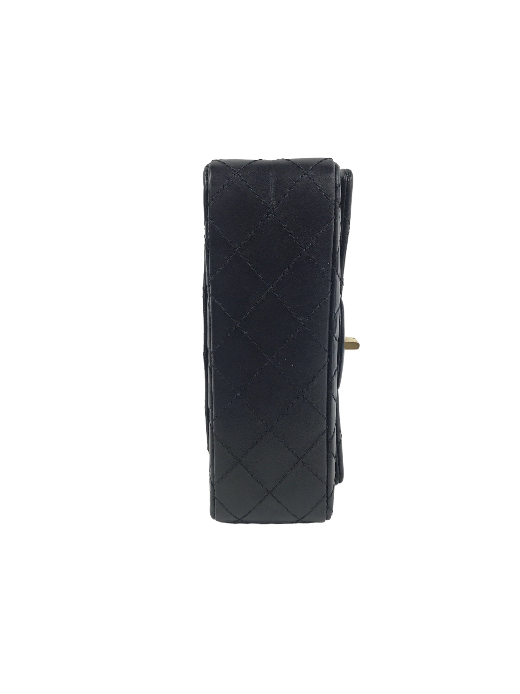 Black Quilted Crinkled Lambskin Reissue Mini 2.55 W/AGHW
