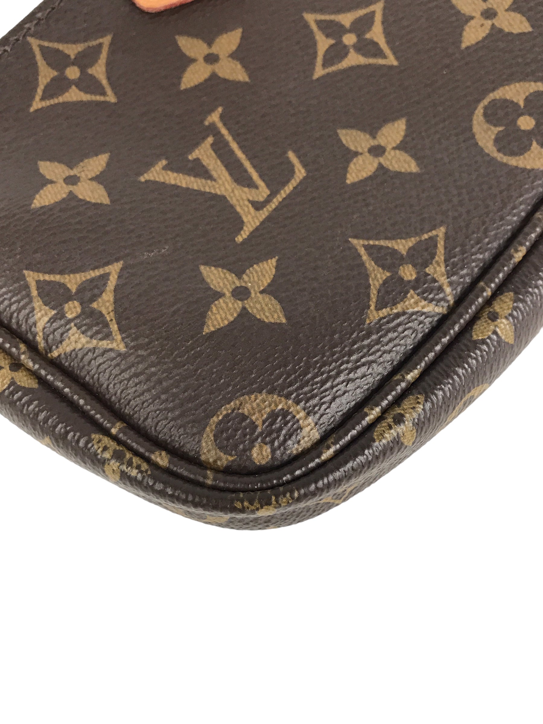 Monogram Coated Canvas Multi Pochette Khaki W/GHW