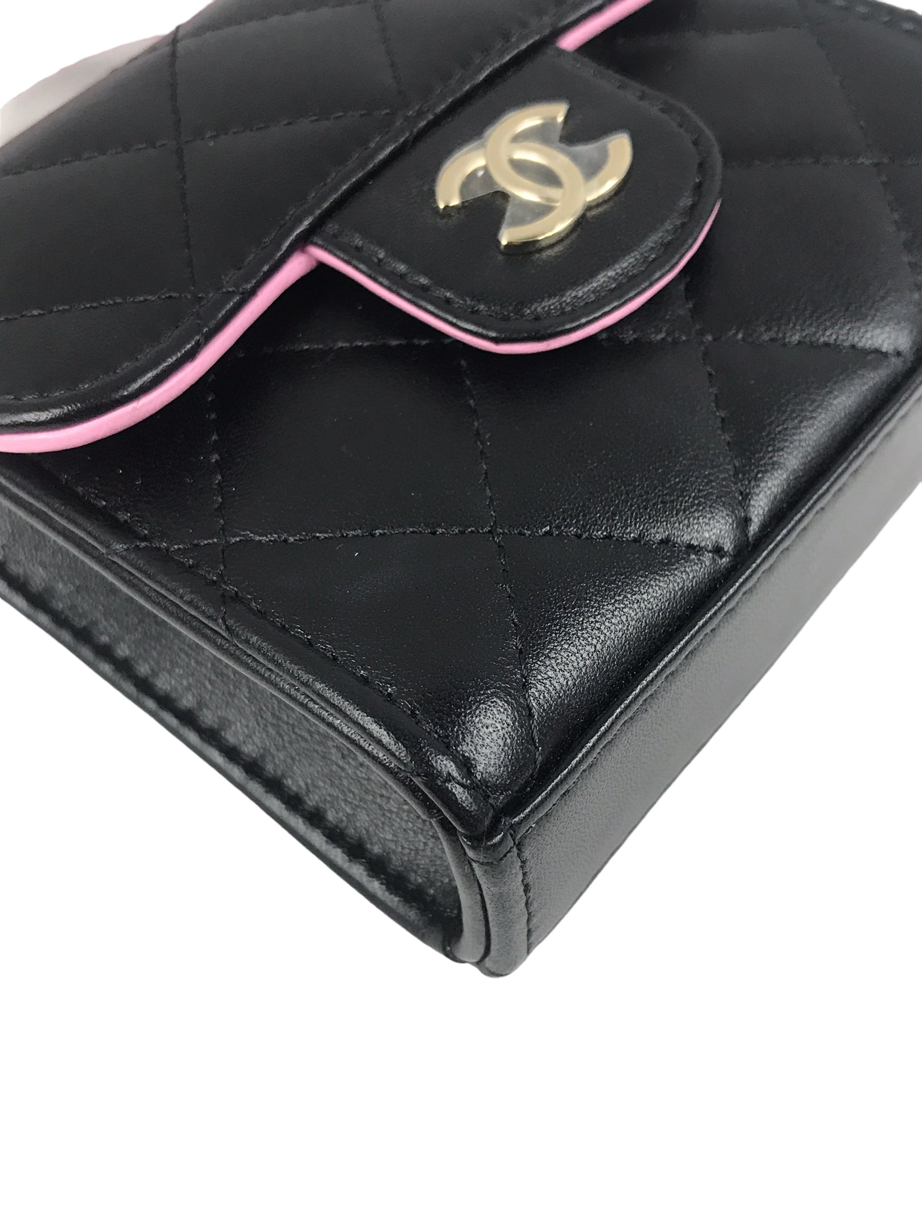 Black Quilted Lambskin Nano Classic Flap W/GHW